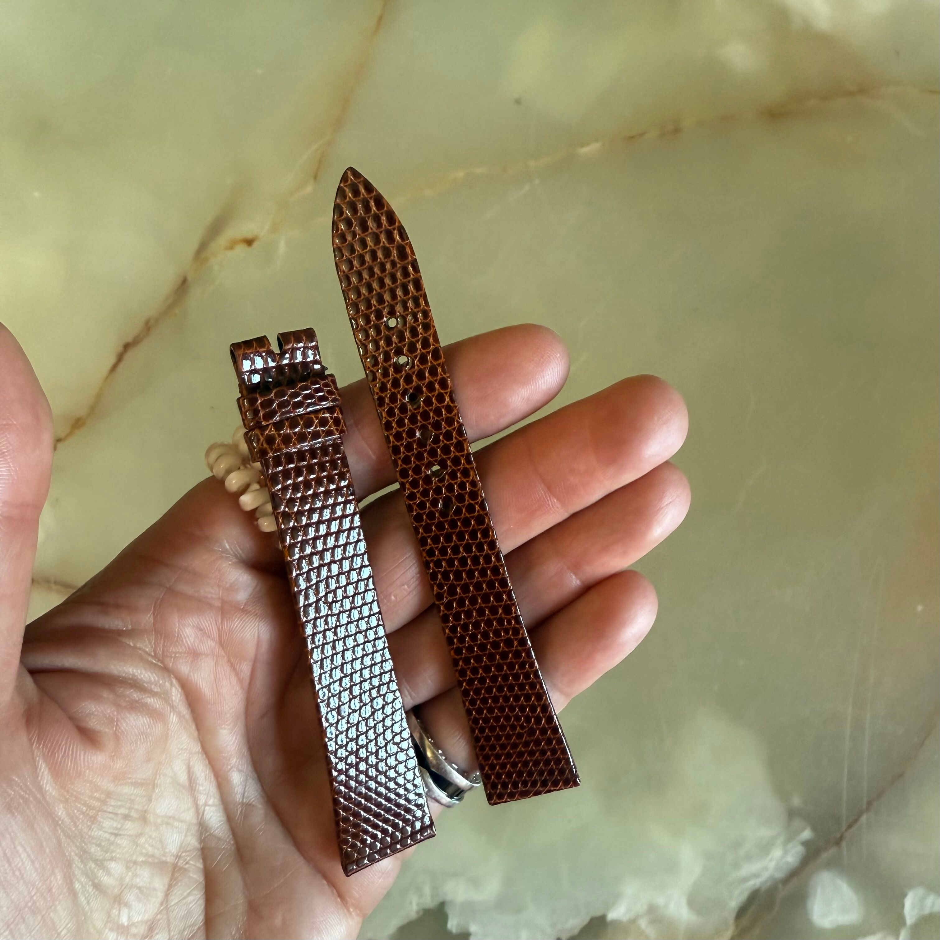 Authentic Patek Philippe Brown Lizard Watch Strap Band 17mm