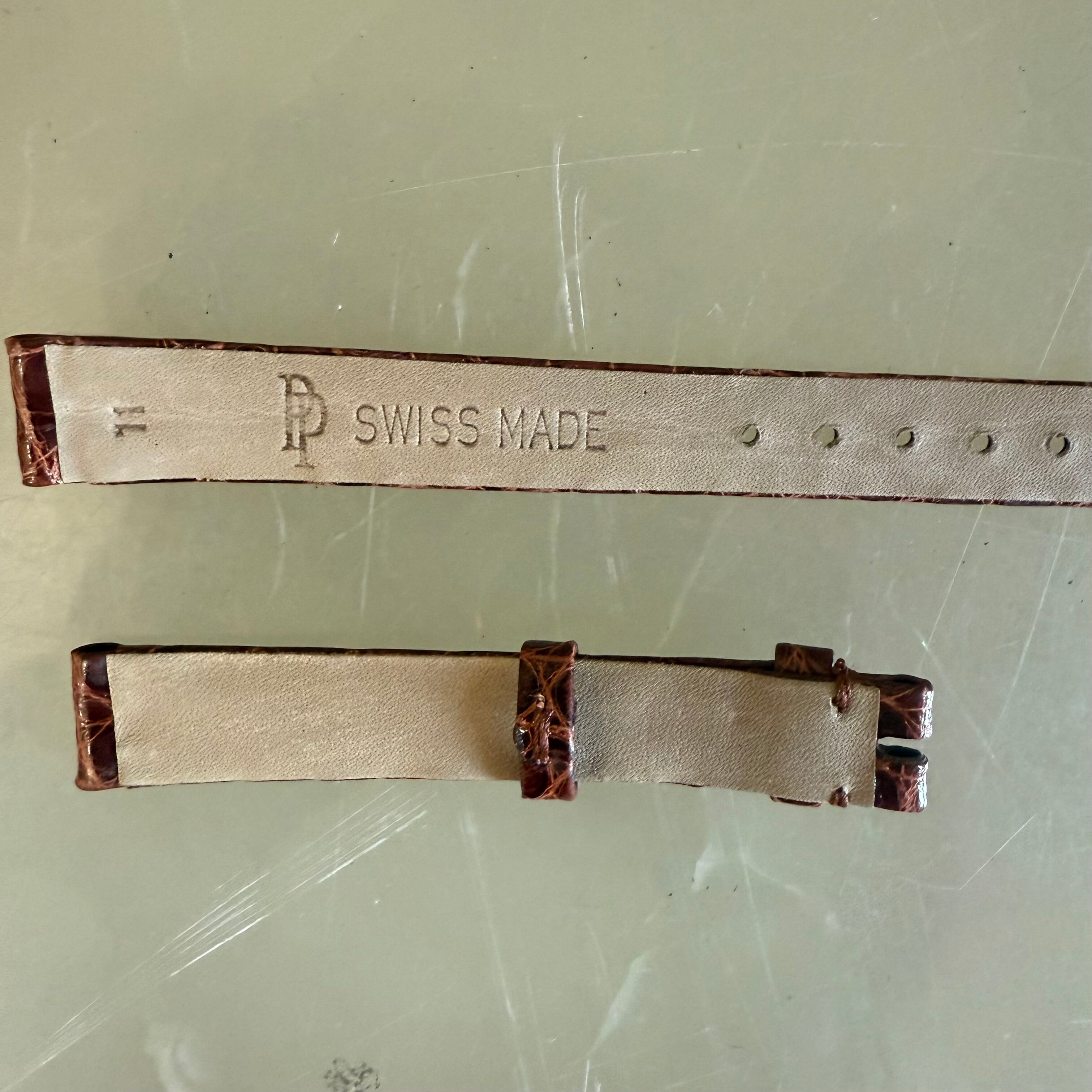 Authentic Patek Philippe Shiny Brown Crocodile Watch Strap Band 11mm