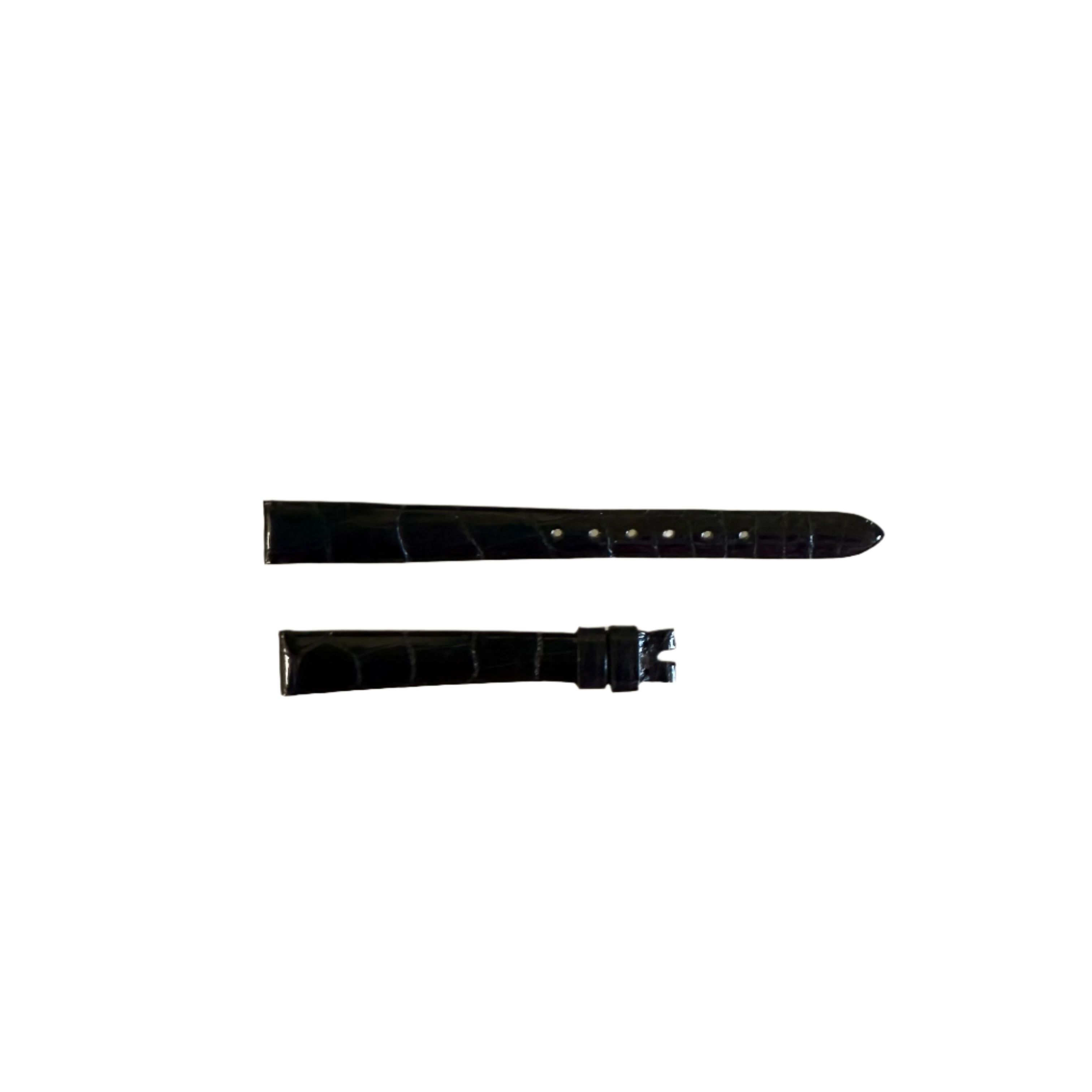 Authentic Patek Philippe Shiny Black Alligator Watch Strap Band 12mm