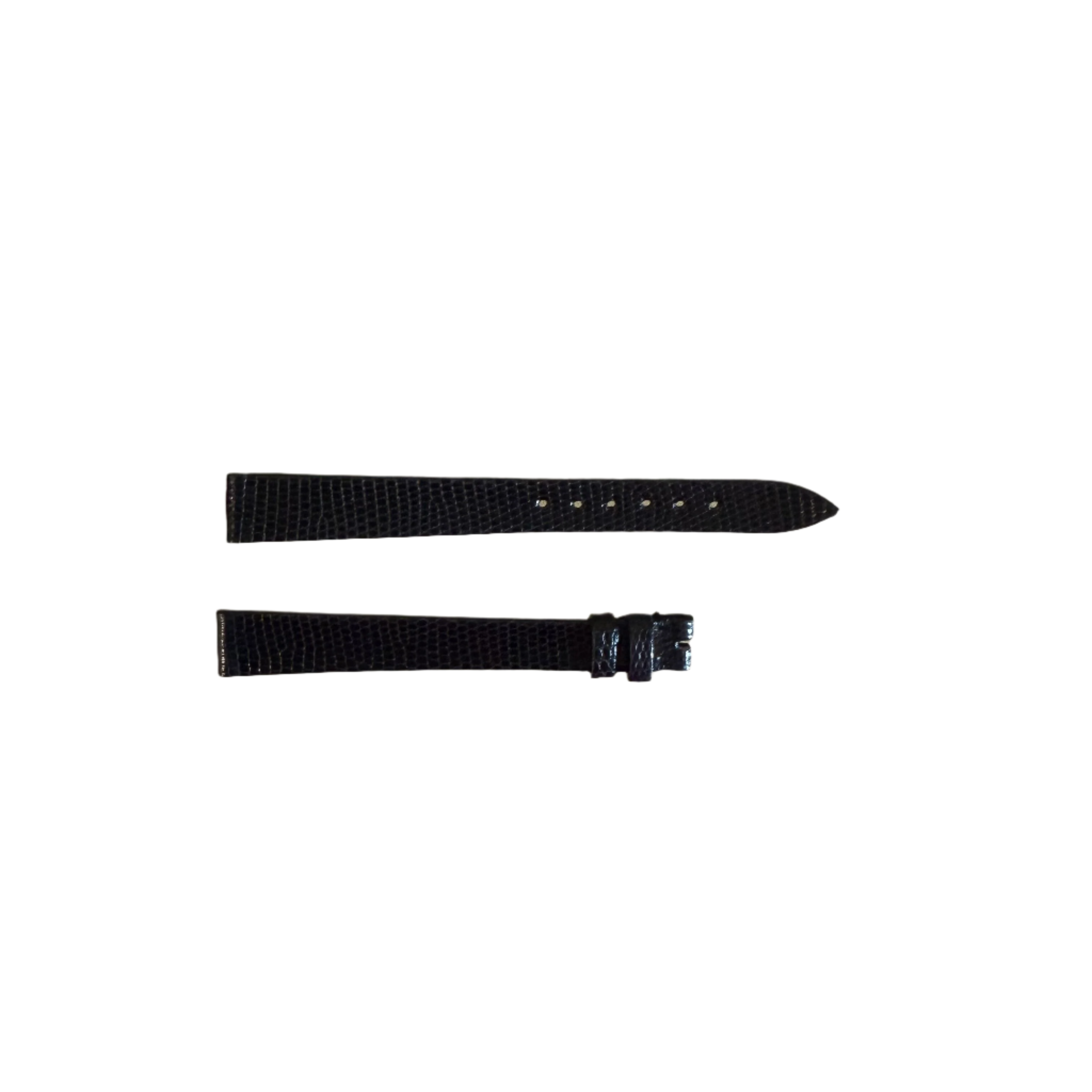 Authentic Patek Philippe Shiny Black Lizard Watch Strap Band 12mm