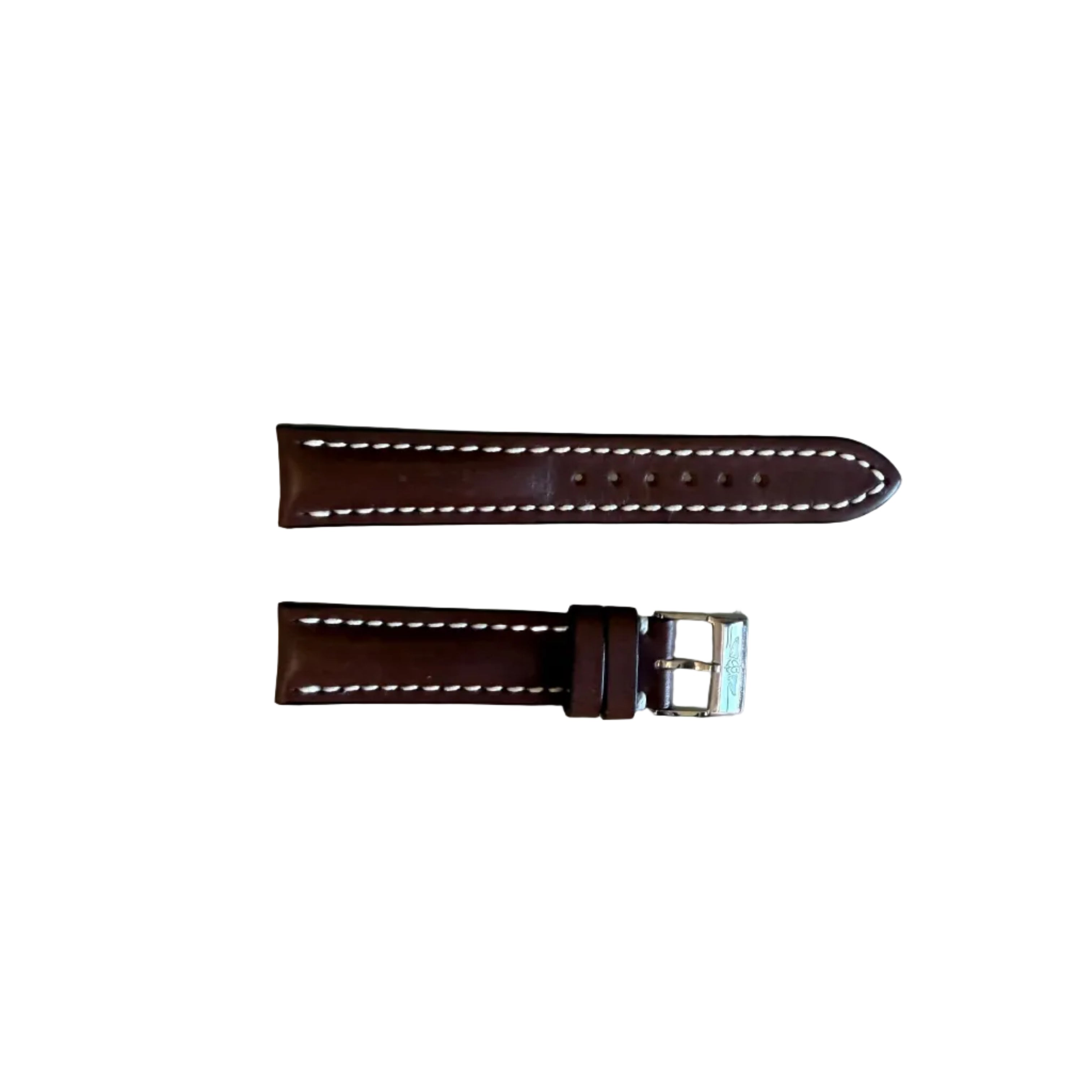 Authentic Breitling Novo Nappa Brown Leather Watch Strap Band 18mm w Buckle 416XS