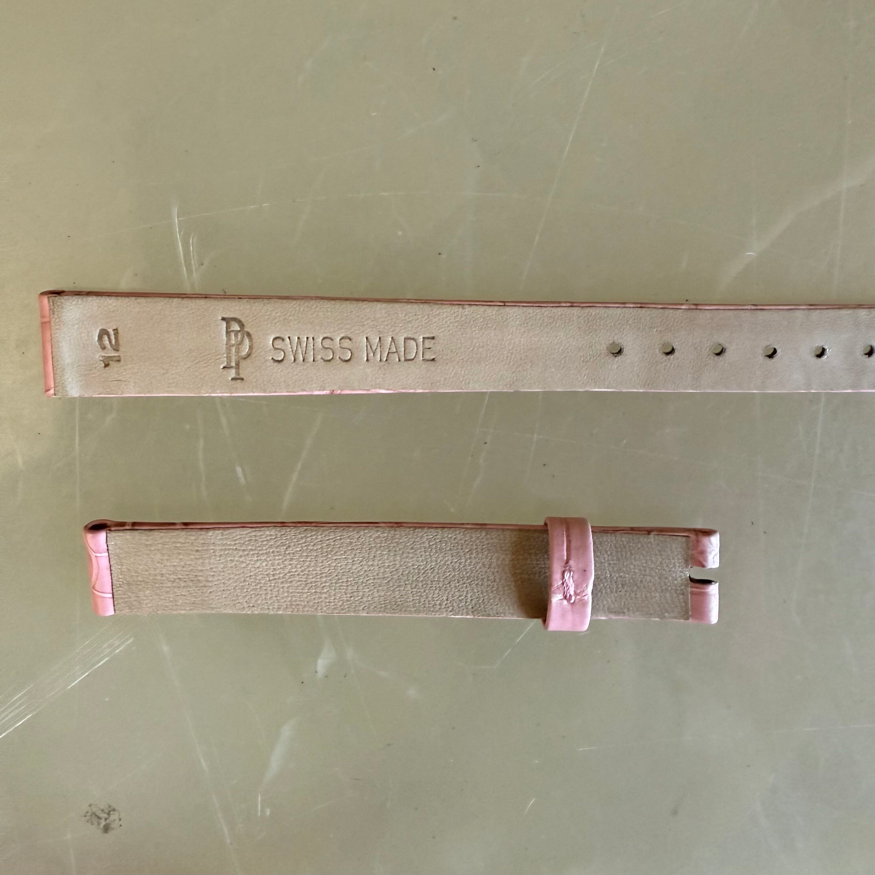 Authentic Patek Philippe Pink Alligator Watch Strap Band 12mm