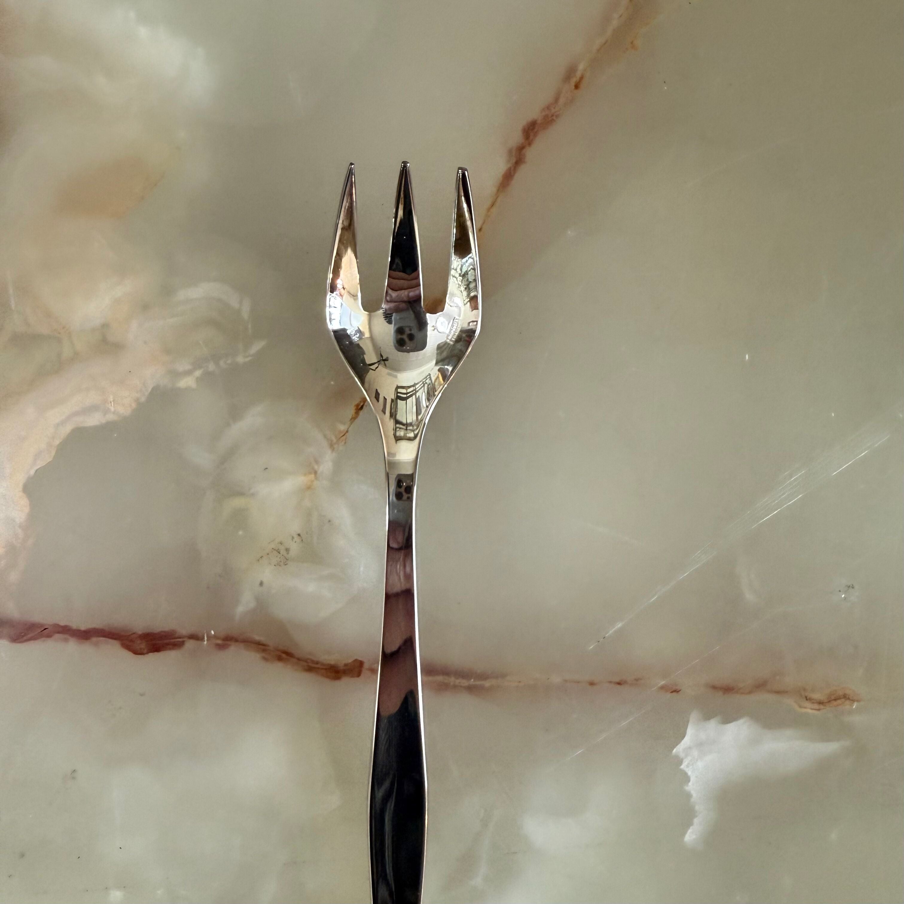 Christofle Orly Silver Plated Oyster Fork Set of 12