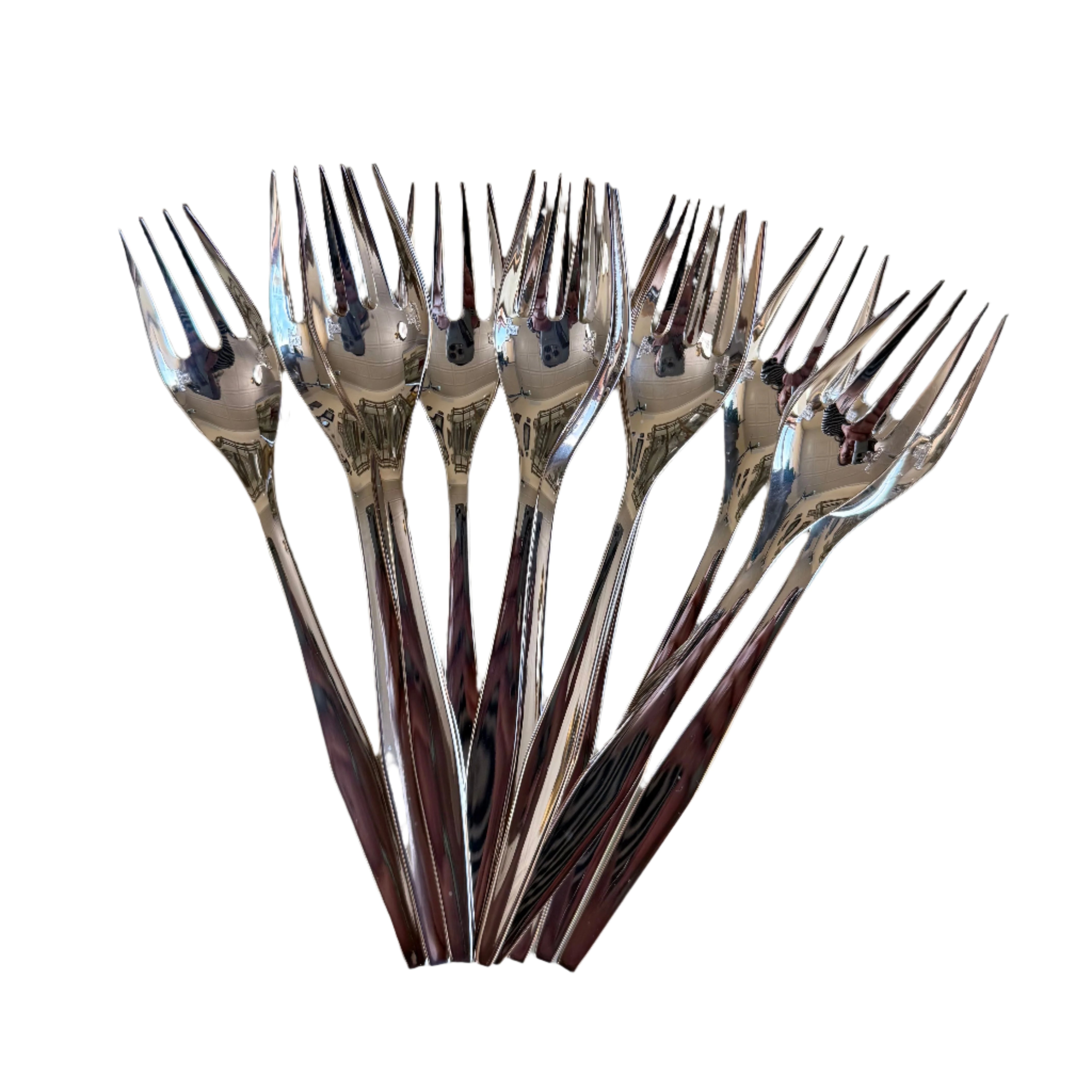 Christofle Orly Silver Plated Dessert Fork Set of 12 00017015