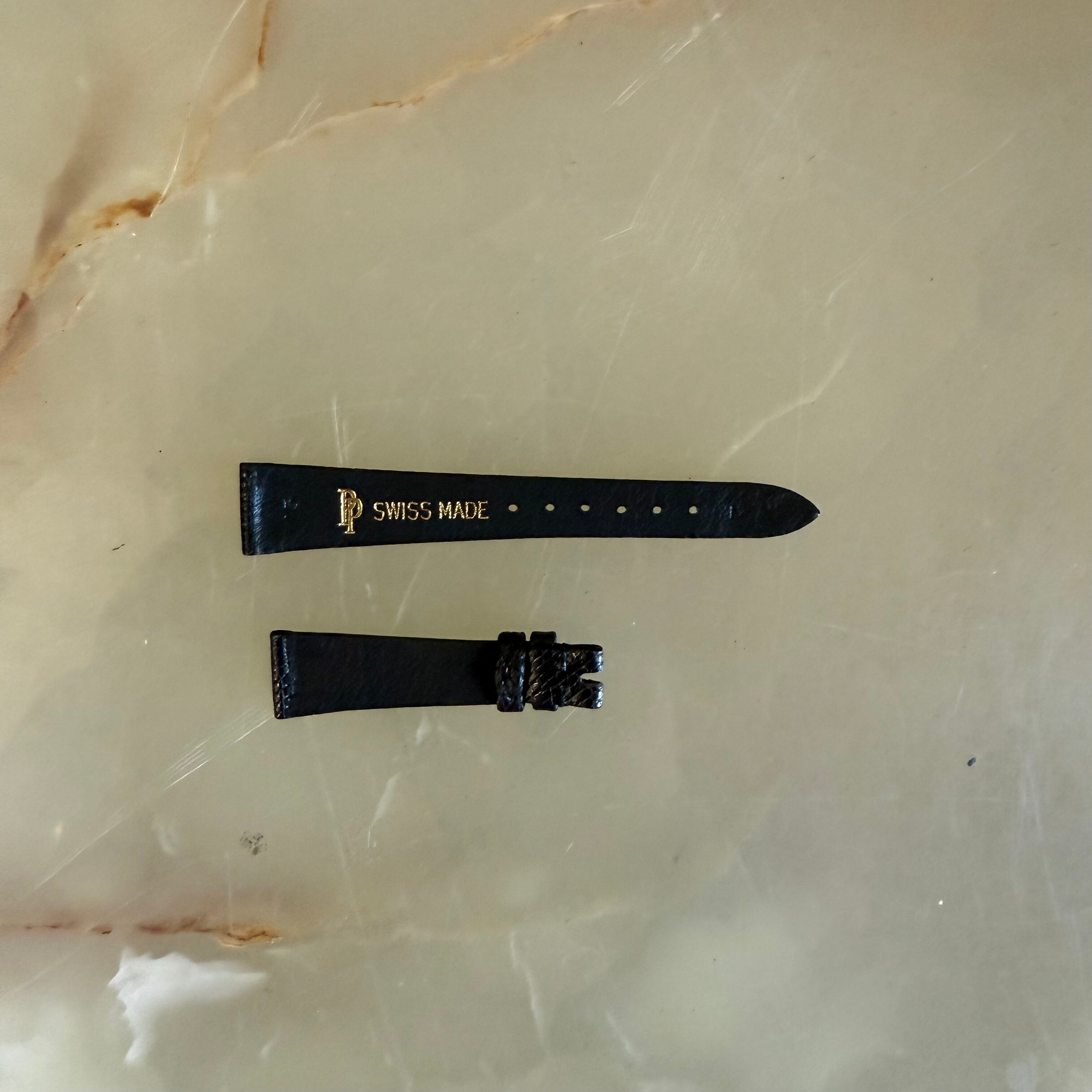 Authentic Patek Philippe Black Lizard Watch Strap Band 15mm