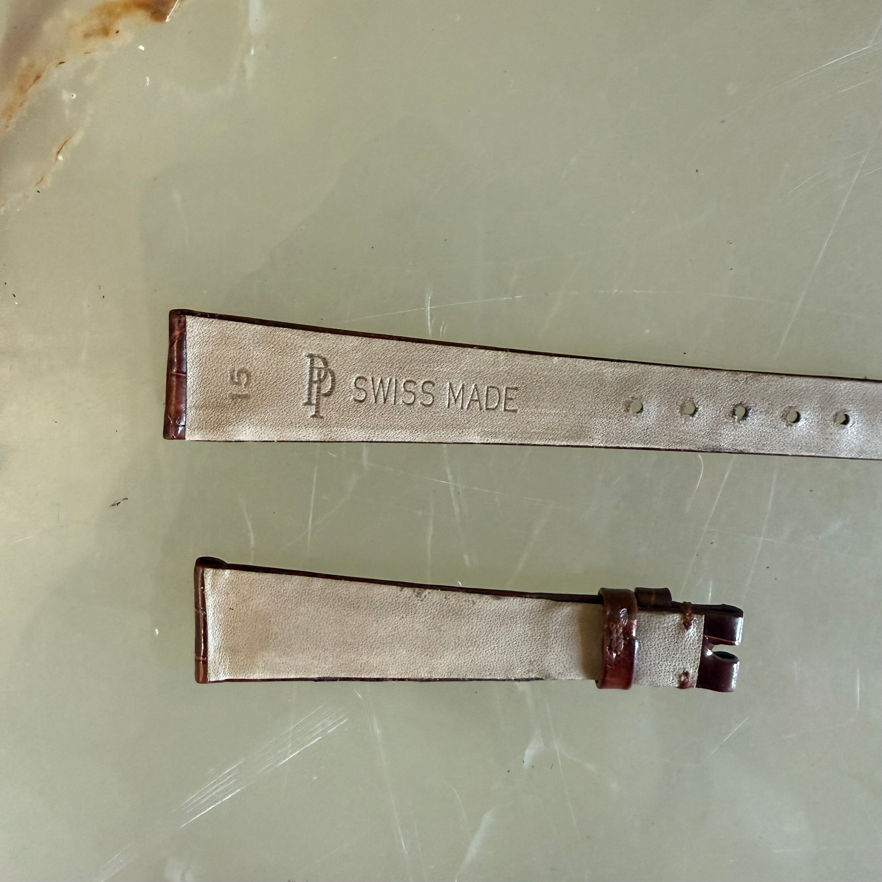 Authentic Patek Philippe Shiny Brown Alligator Watch Strap Band 15mm