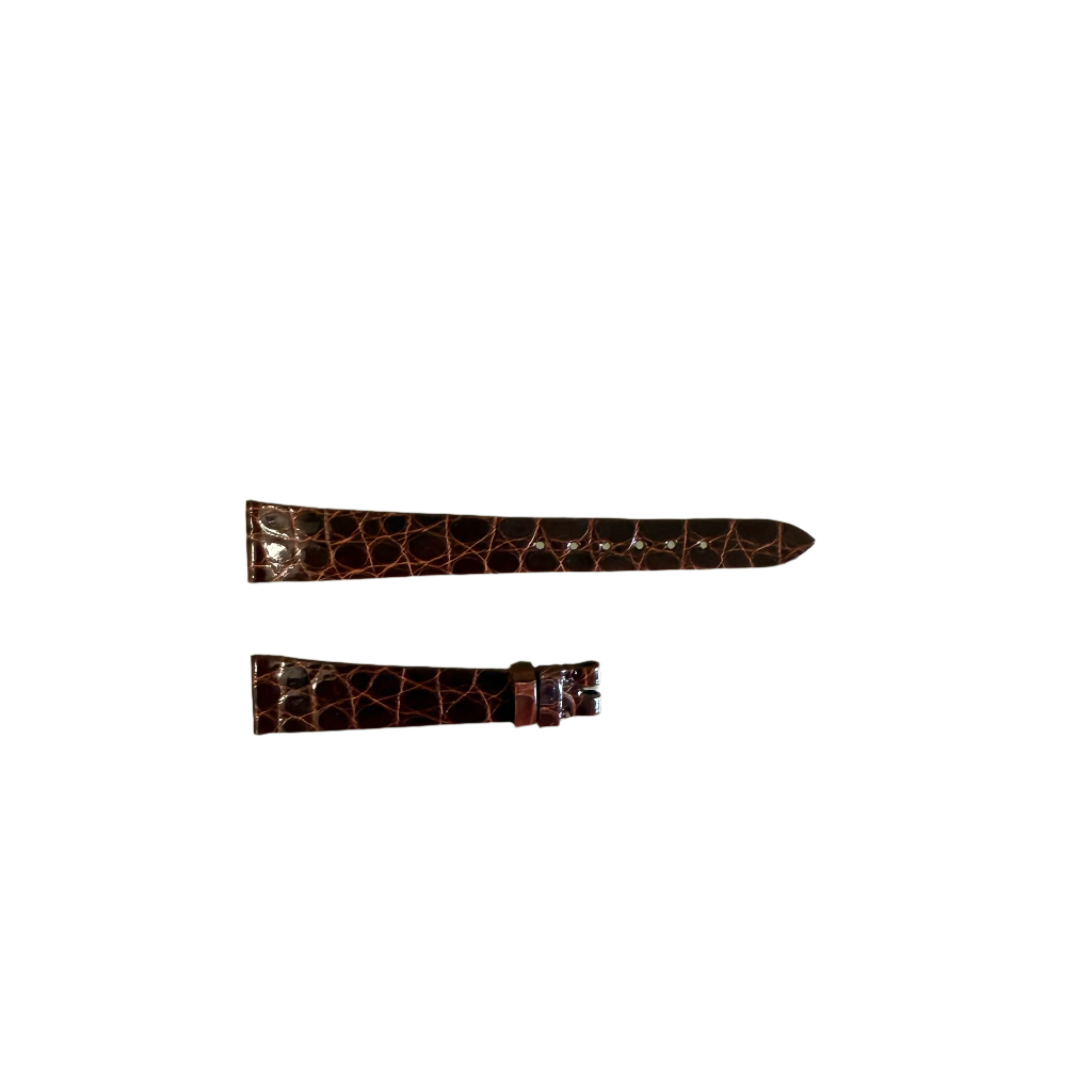 Authentic Patek Philippe Shiny Brown Crocodile Watch Strap Band 15mm