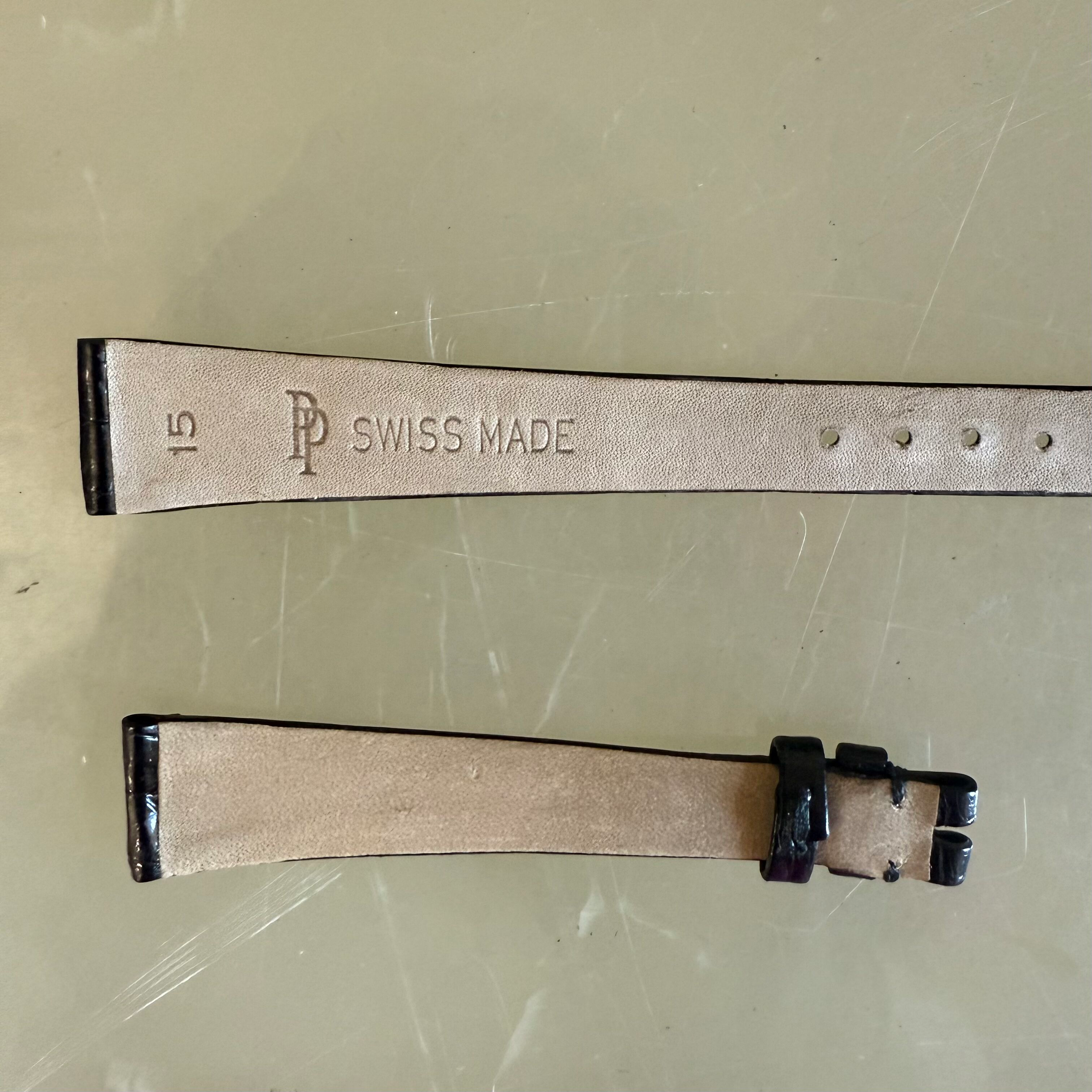 Authentic Patek Philippe Black Alligator Watch Strap Band 15mm