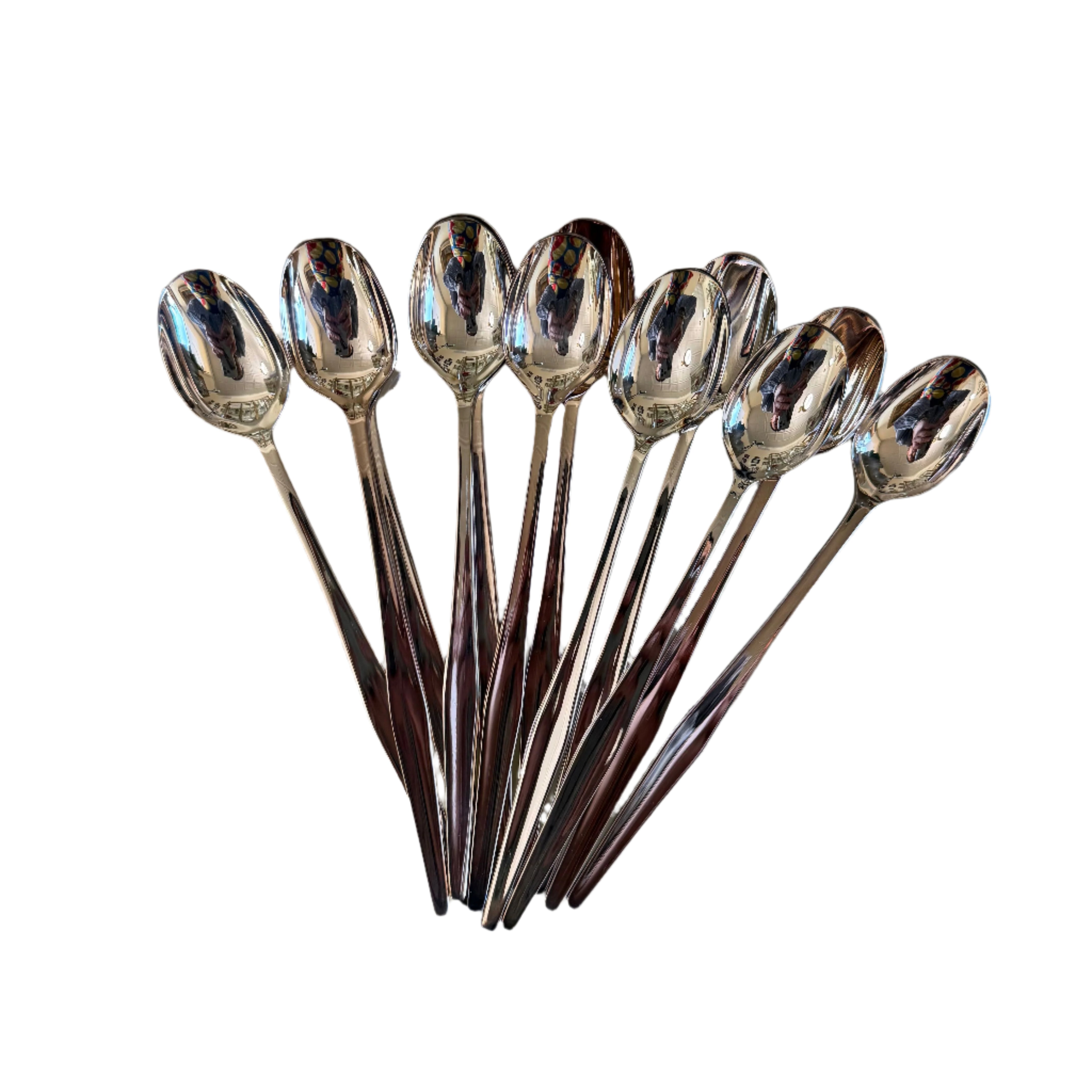 Christofle Orly Silver Plated Iced Tea Spoon Set of 12