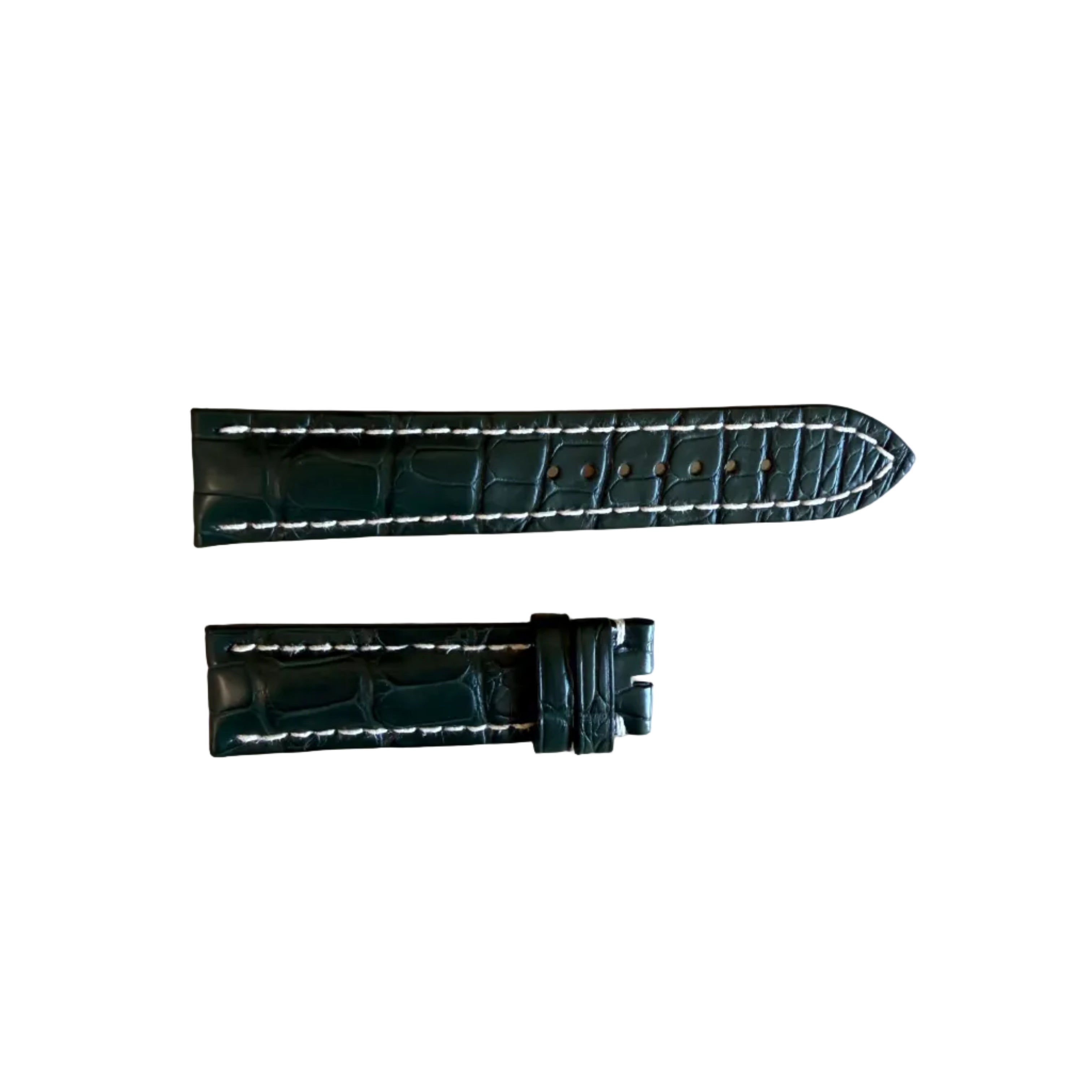 Authentic Breitling Green Crocodile Watch Strap Band 22mm 103OP