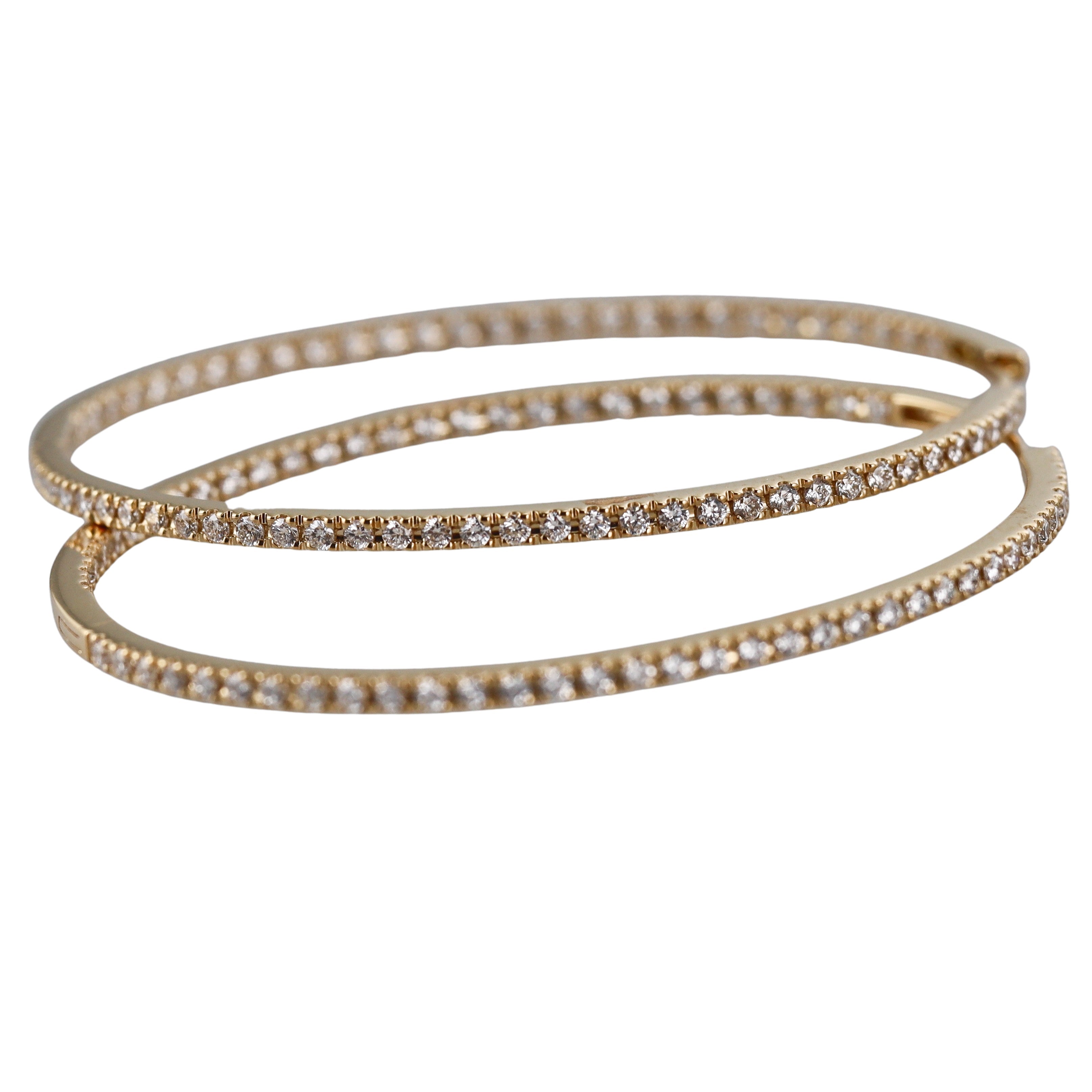 Memoire by Hearts on Fire 18k Gold Diamond Hoops Earrings