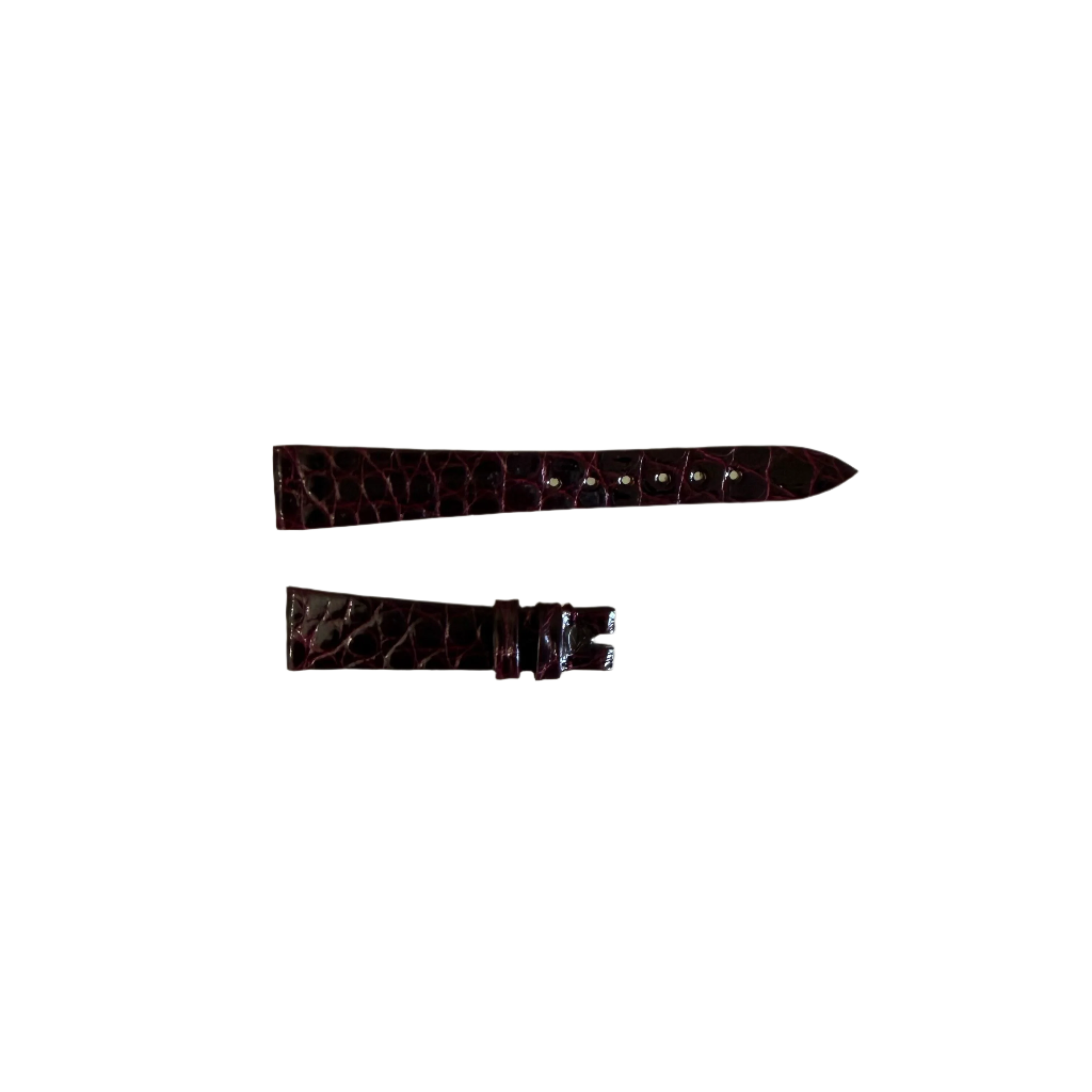 Authentic Patek Philippe Burgundy Shiny Crocodile Watch Strap Band 14mm