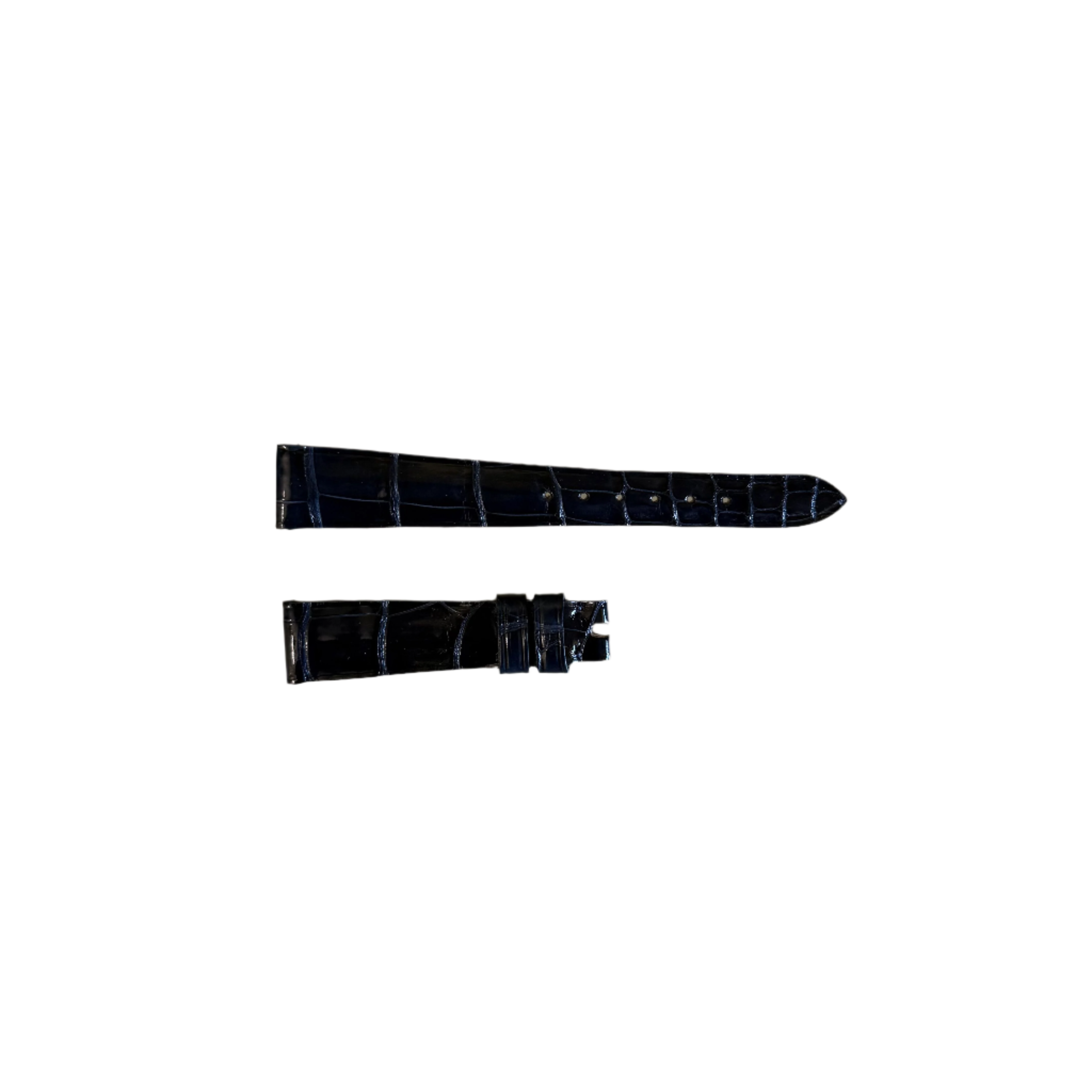 Authentic Patek Philippe Black Shiny Crocodile Watch Strap Band 14mm