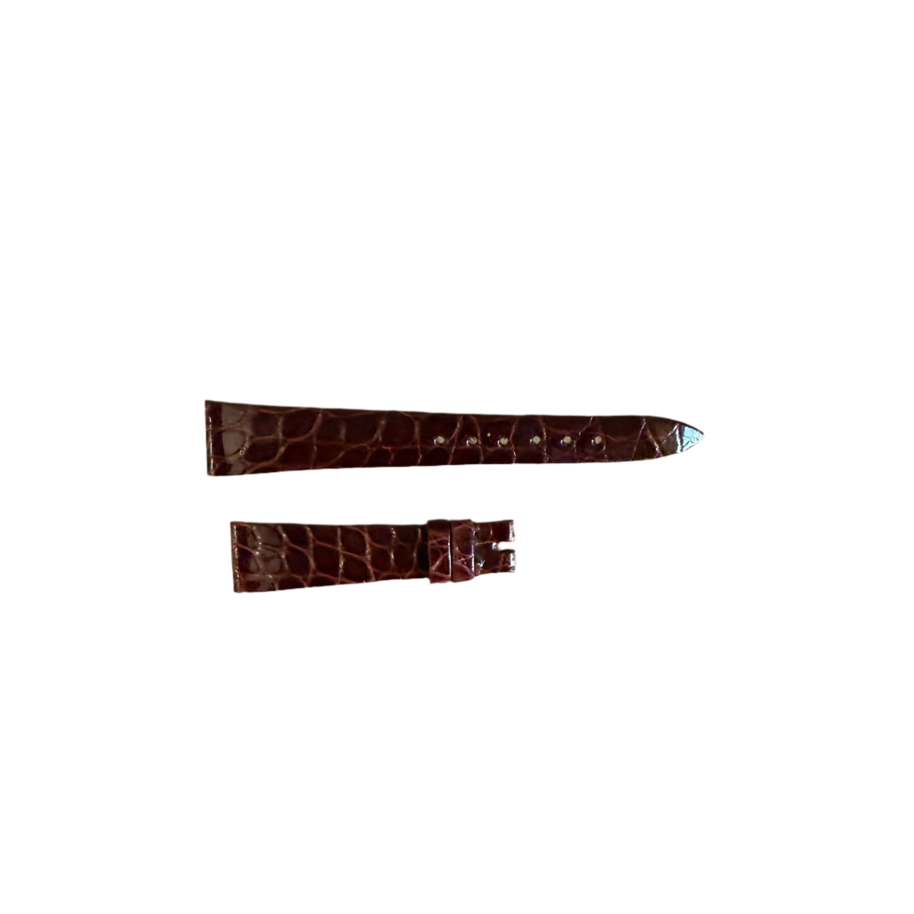 Authentic Patek Philippe Brown Shiny Alligator Watch Strap Band 14mm