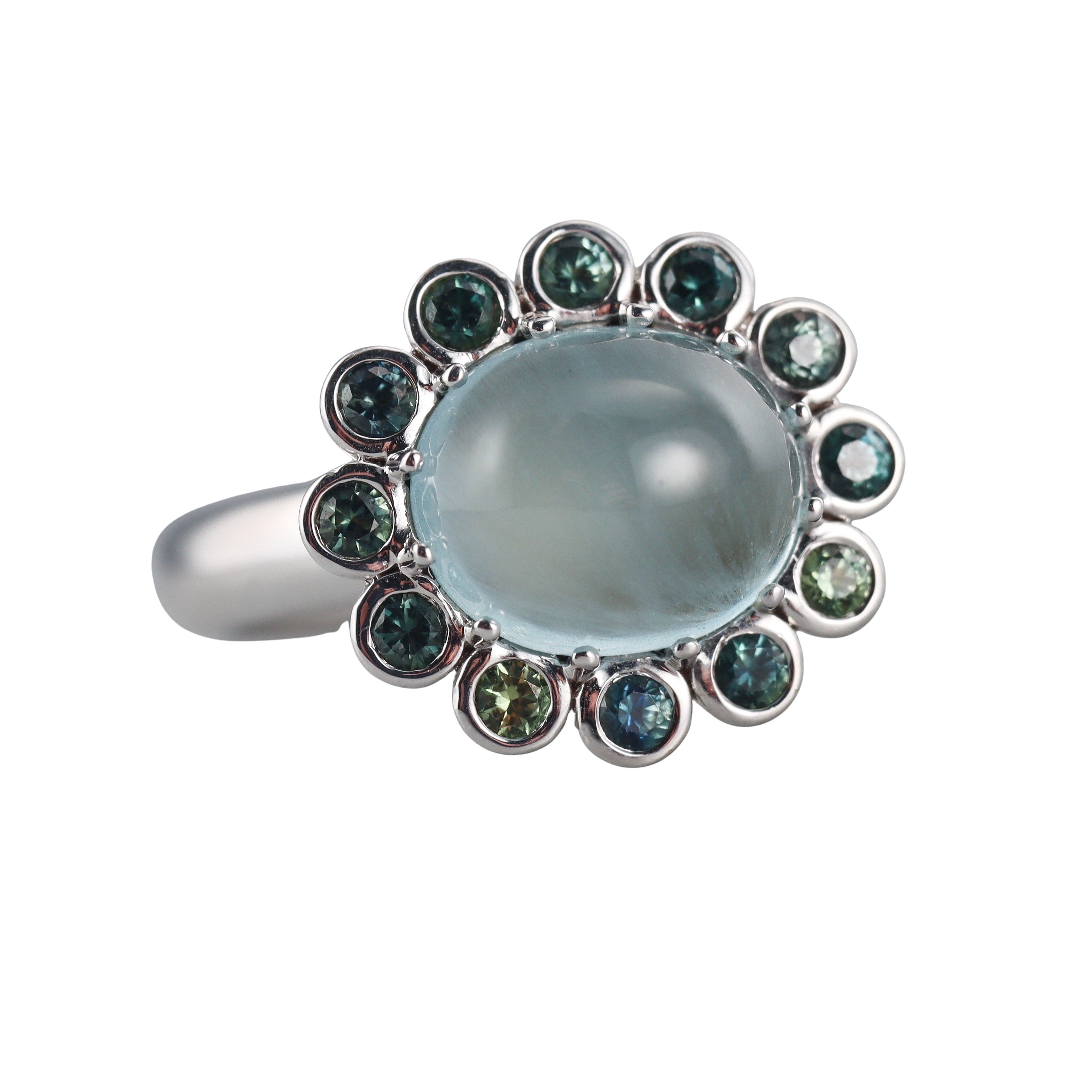 Bucherer 18k White Gold 5.5ct. Aquamarine Ring