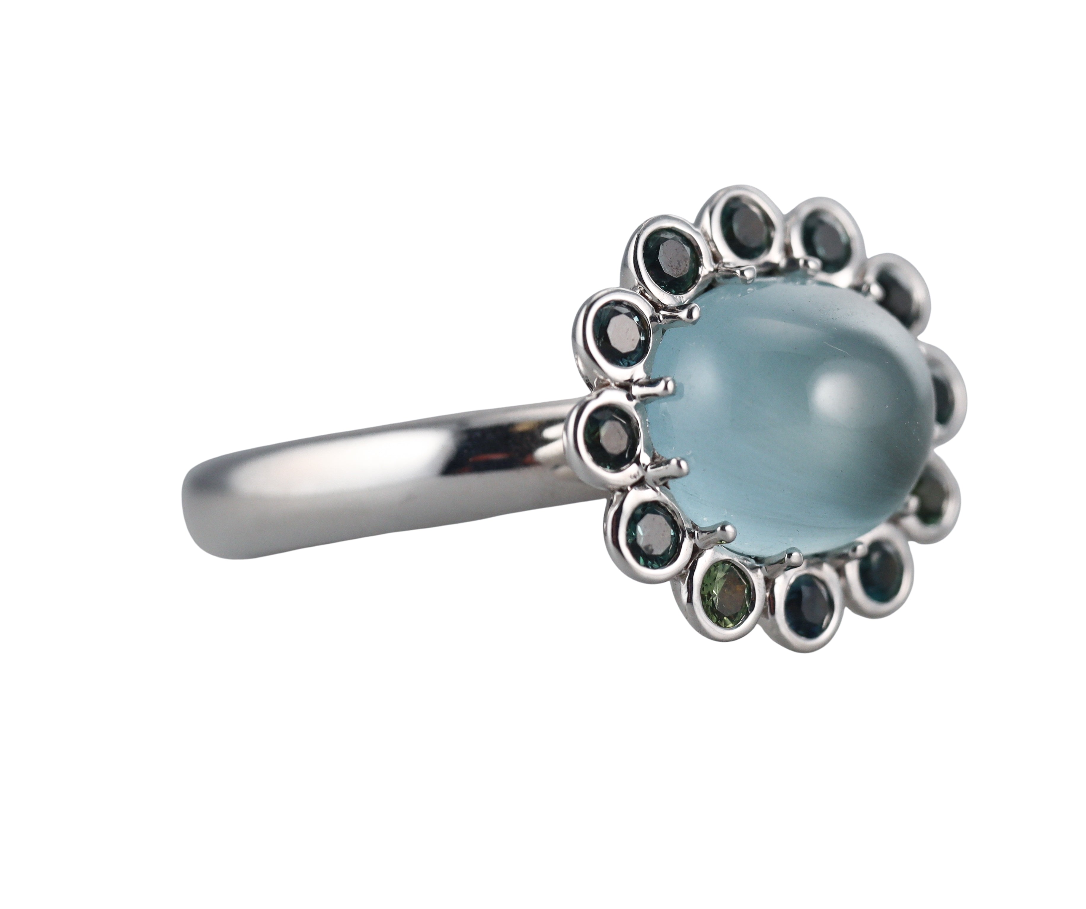 Bucherer 18k White Gold 5.5ct. Aquamarine Ring