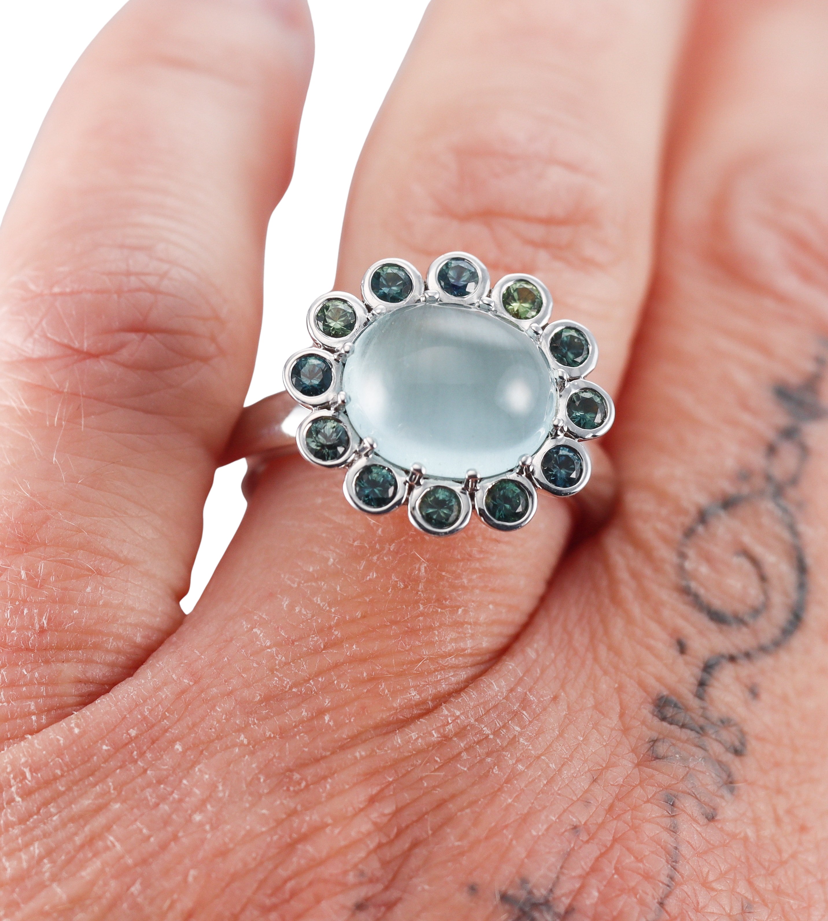 Bucherer 18k White Gold 5.5ct. Aquamarine Ring