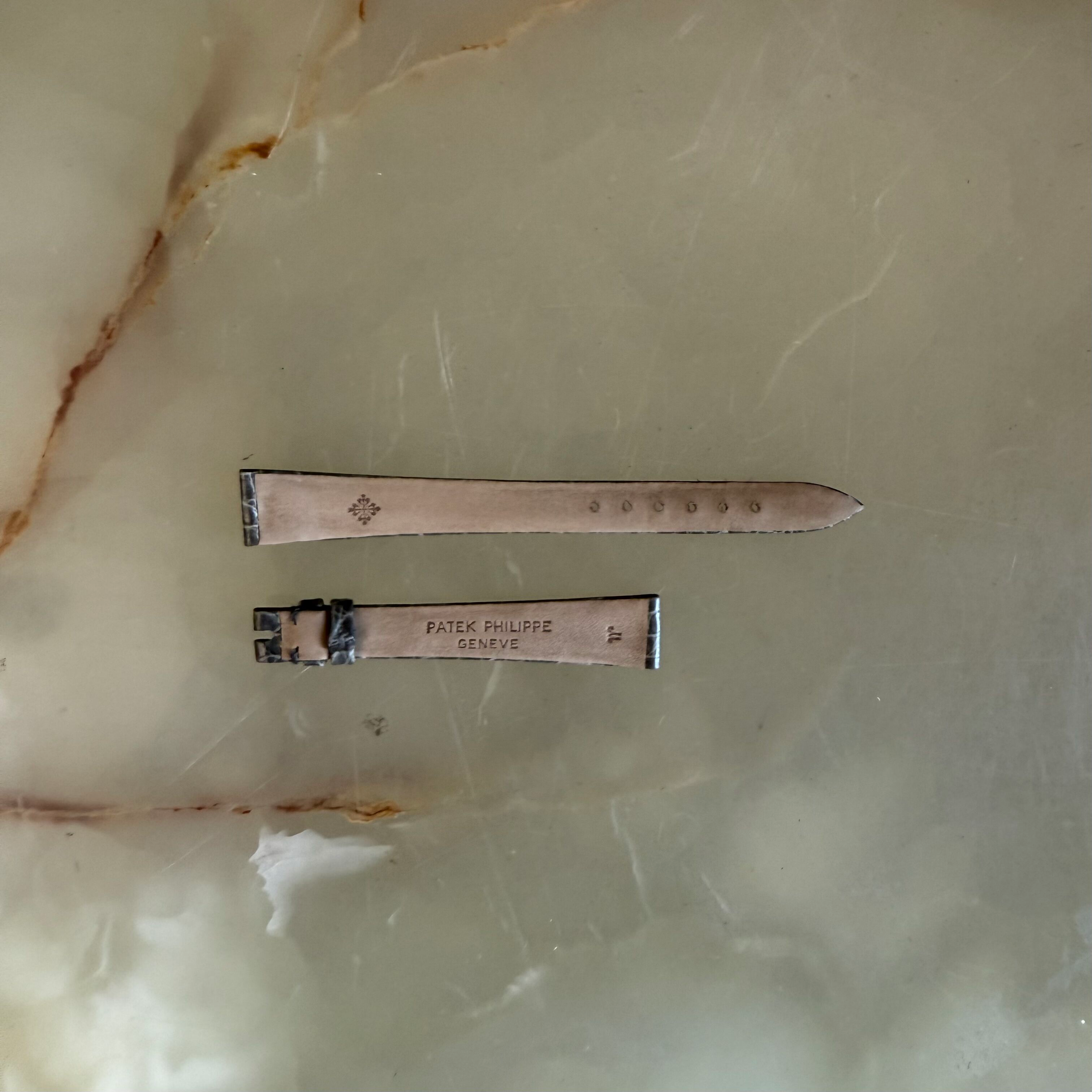 Authentic Patek Philippe Grey Crocodile Watch Strap Band 14mm