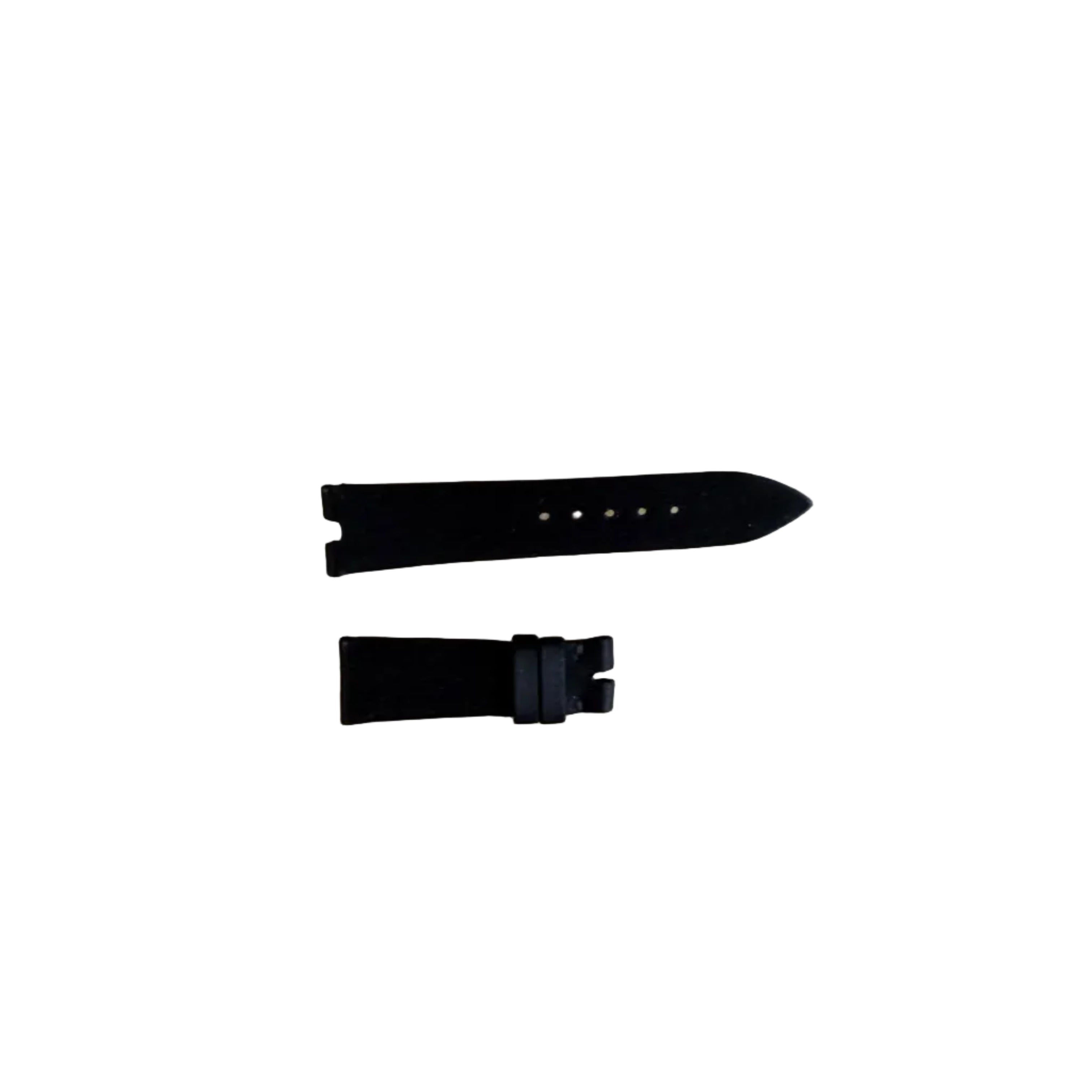 Authentic Breguet Reine De Naples Black Satin Leather Watch Band Strap 16mm