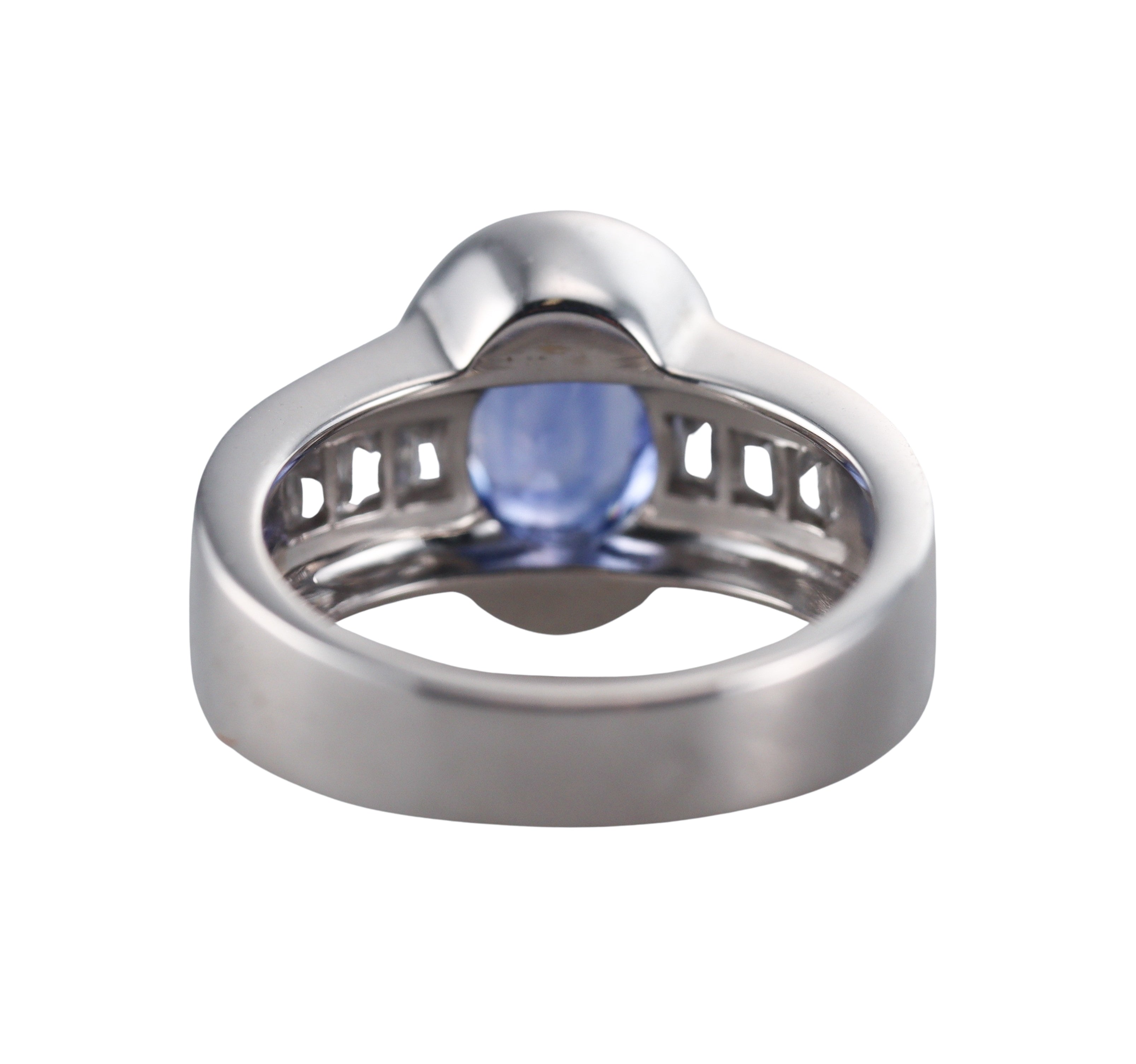 Vintage Gold 2.65ct Sapphire Diamond Ring