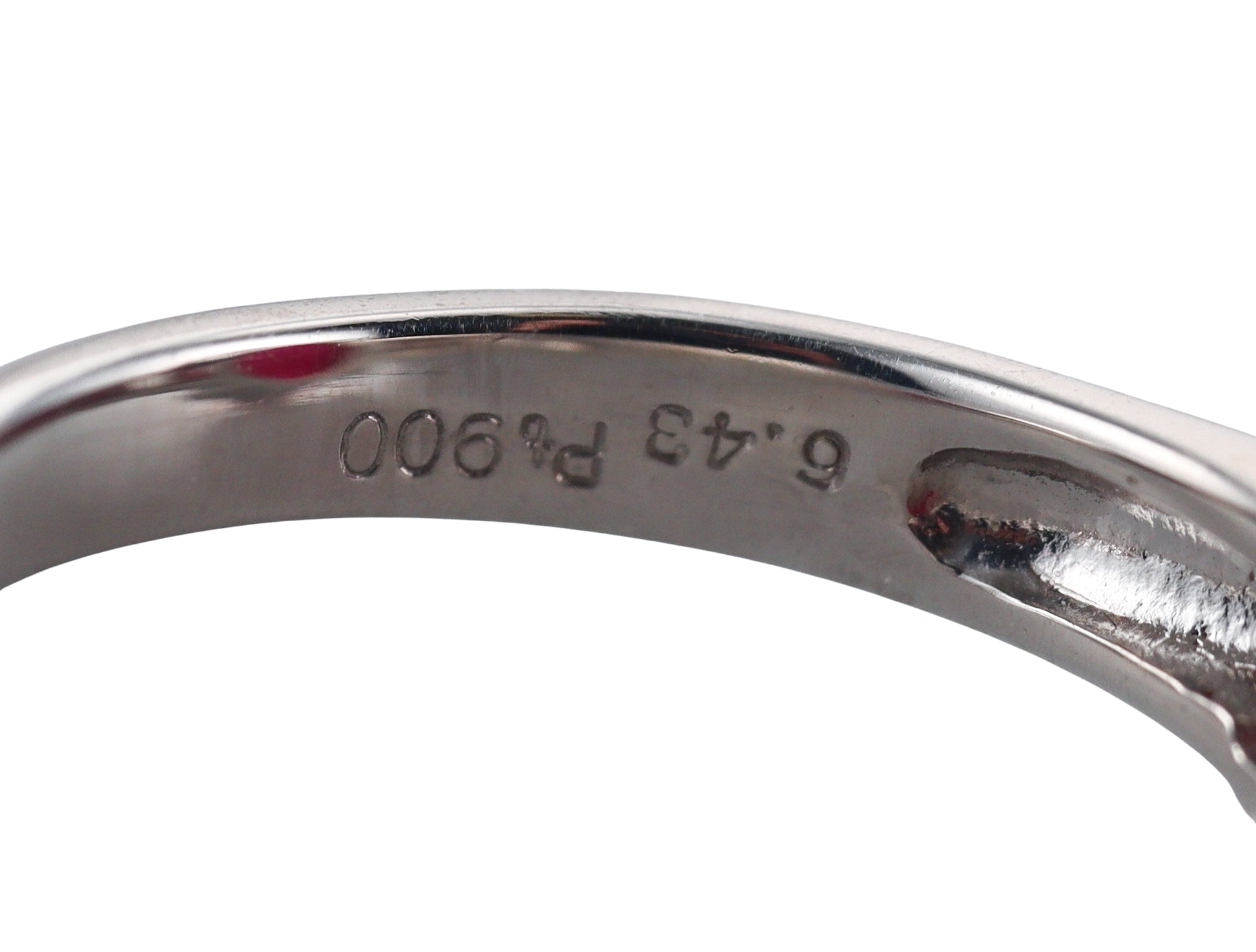 Platinum 6.43ct Ruby Diamond Ring