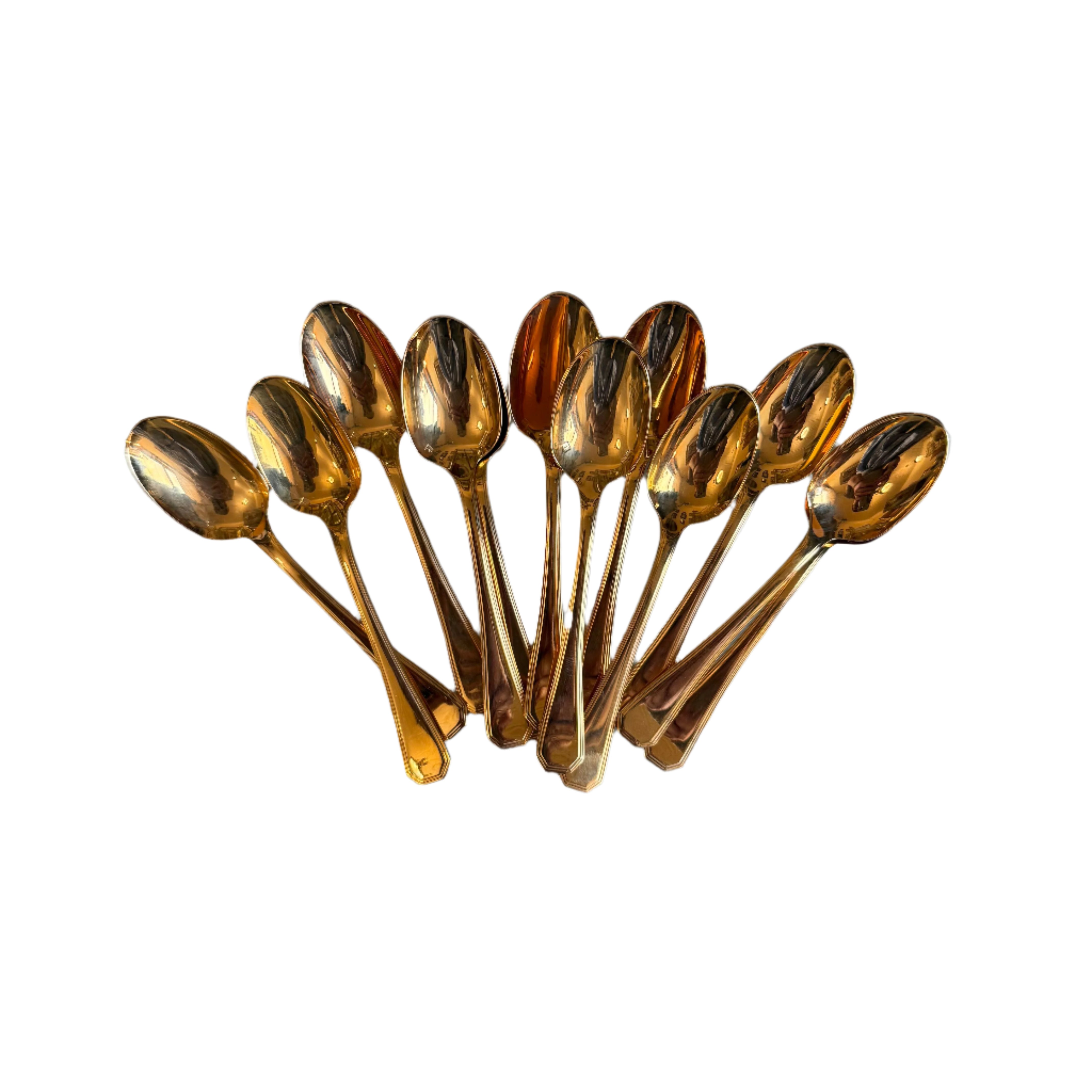 Christofle America Gold Electroplated Demitasse Spoon Set of 12