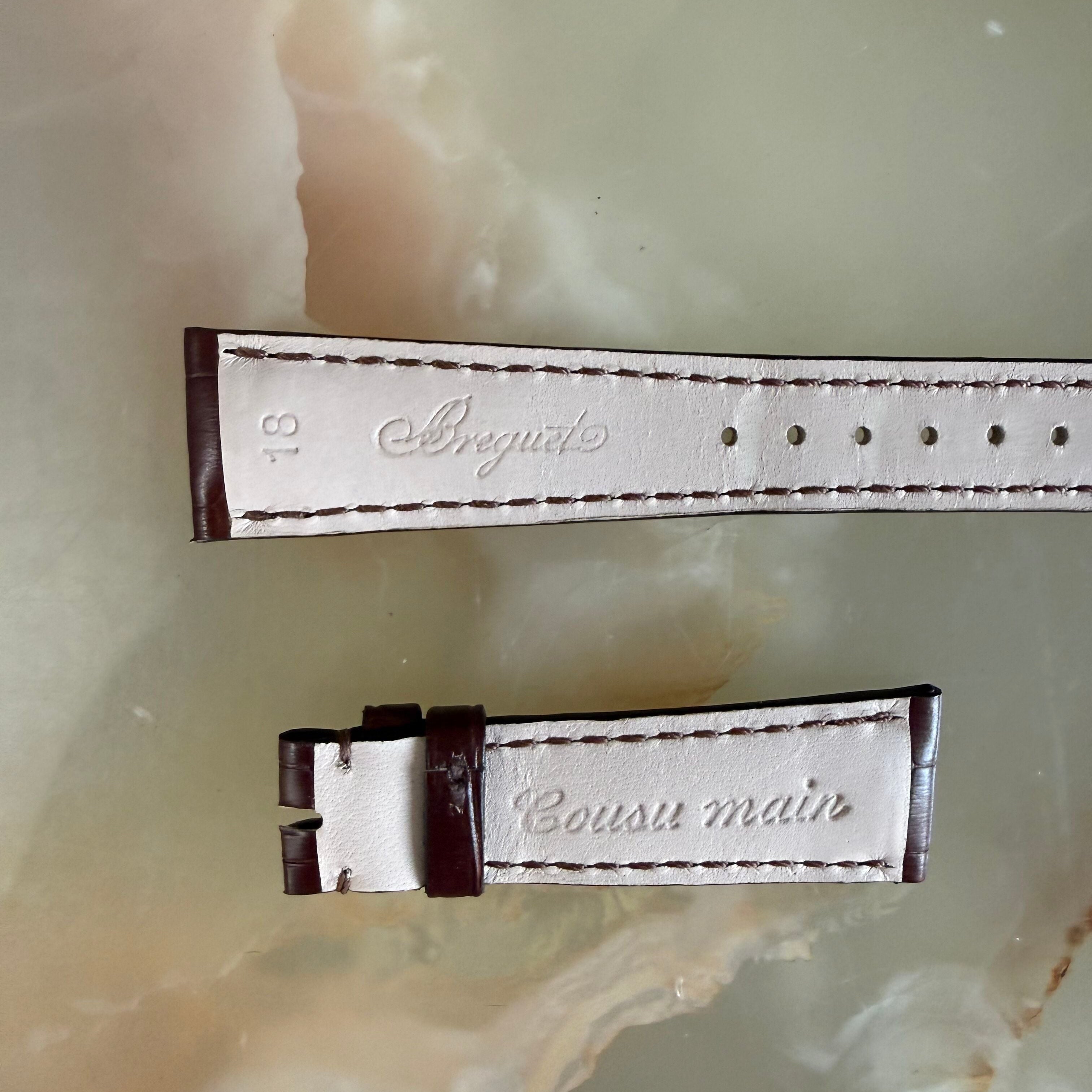 Authentic Breguet Brown Alligator Watch Band Strap 18mm