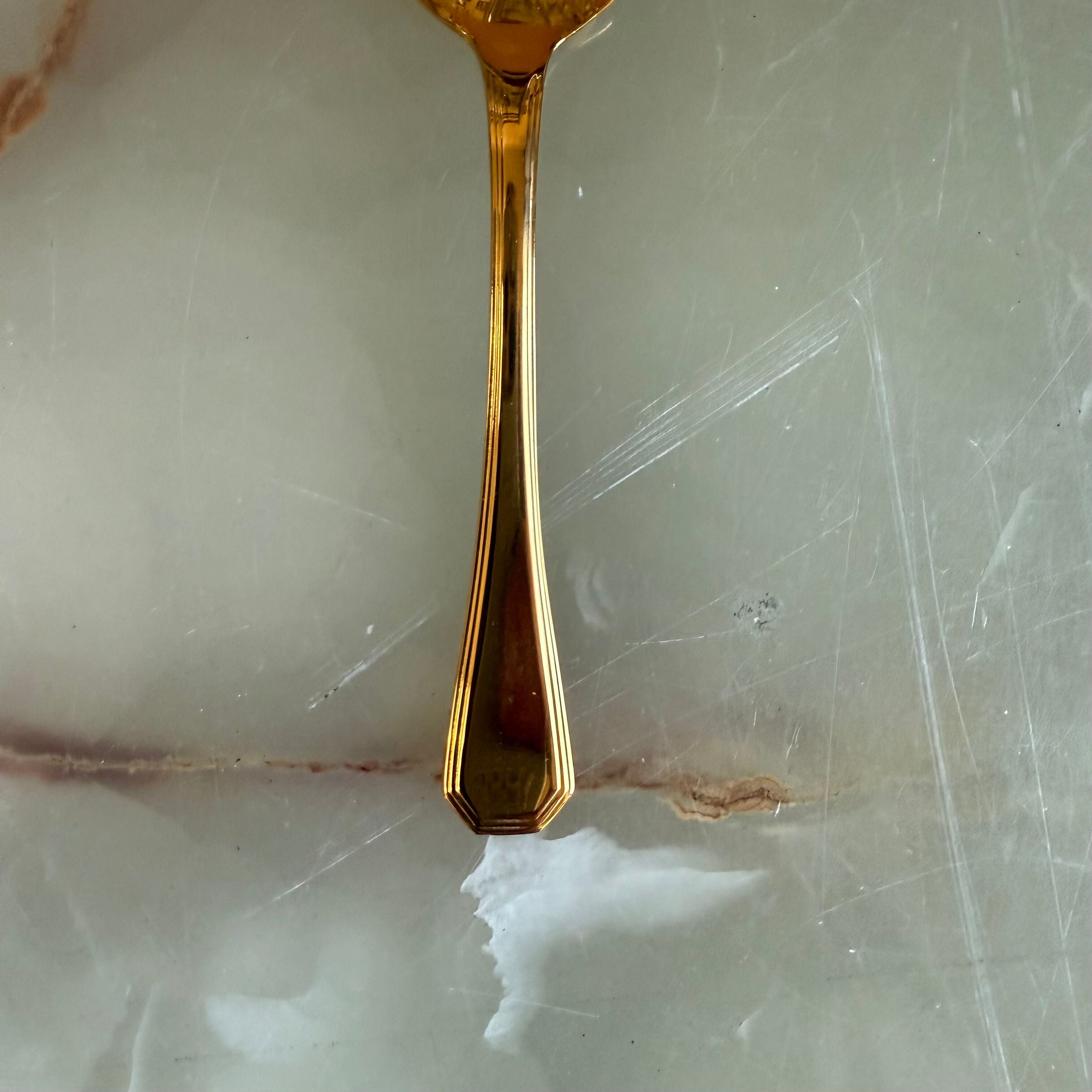 Christofle America Gold Electroplated Demitasse Spoon Set of 12