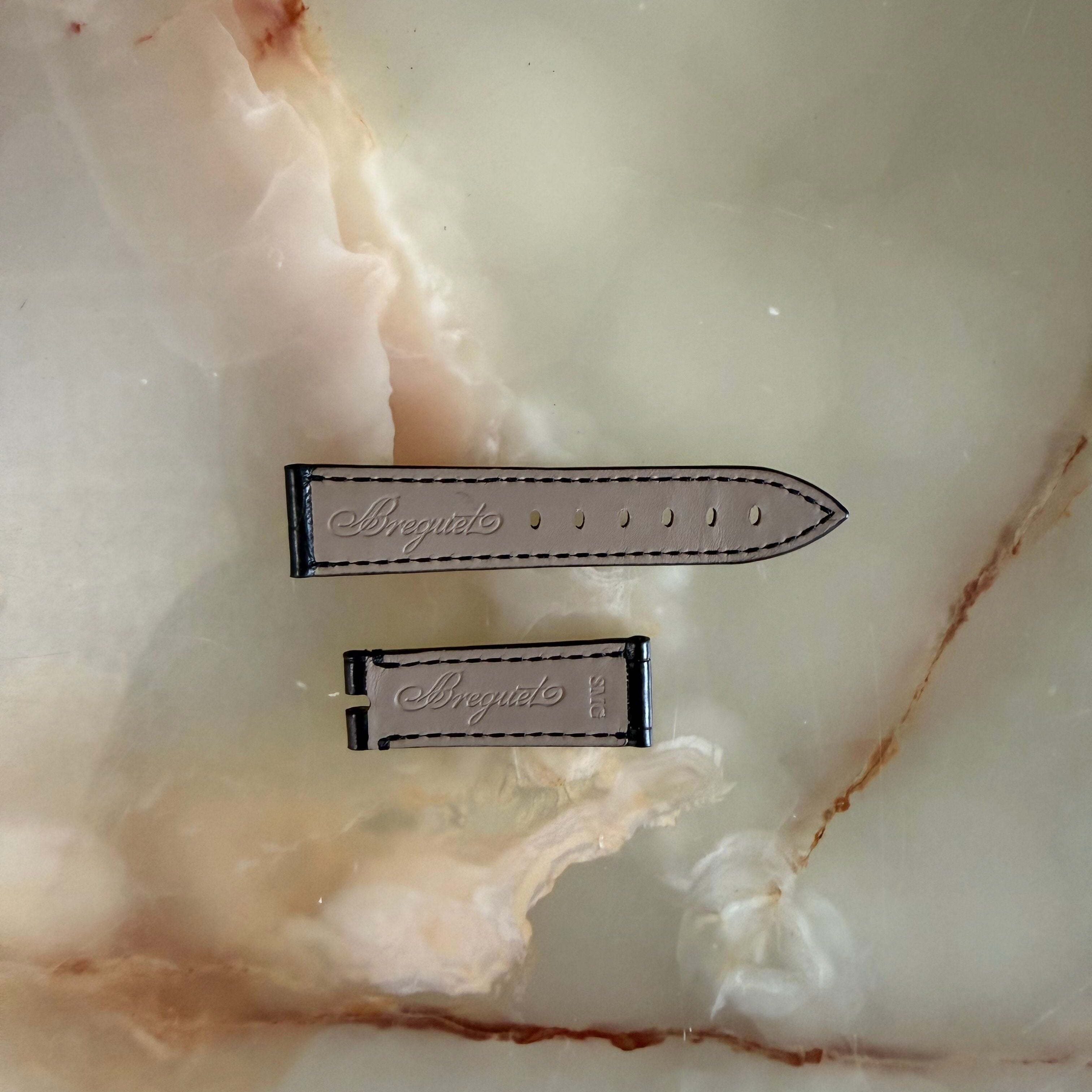 Authentic Breguet Black Alligator Watch Band Strap 18mm