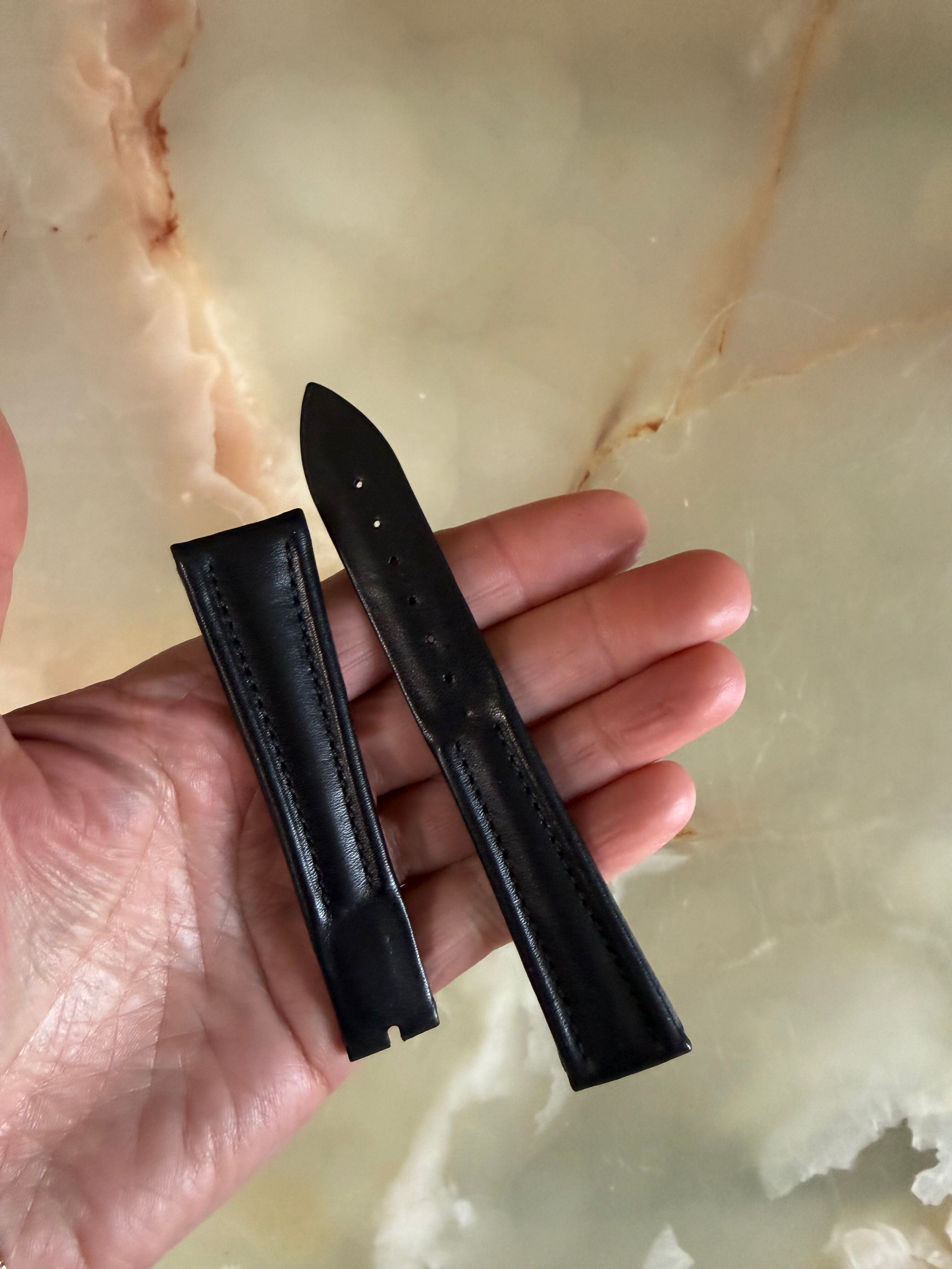 Authentic Breguet Black Leather Watch Band Strap 21mm