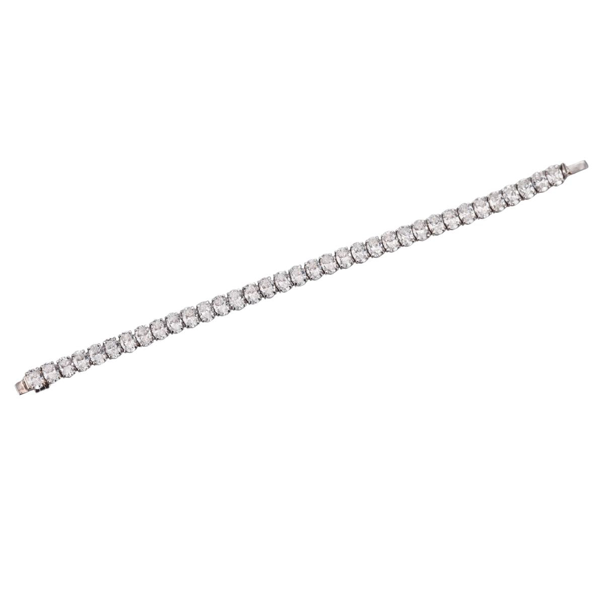 Solid 14k Gold Lab Grown 18.00 Ctw Diamond Tennis Bracelet
