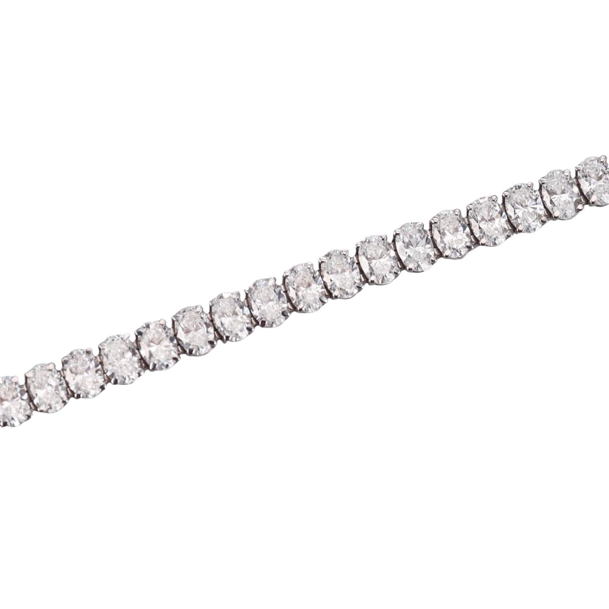 Solid 14k Gold Lab Grown 18.00 Ctw Diamond Tennis Bracelet