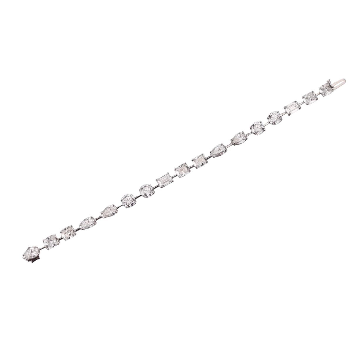 Solid 14k Gold Lab Grown 15.85ctw Diamond Bracelet