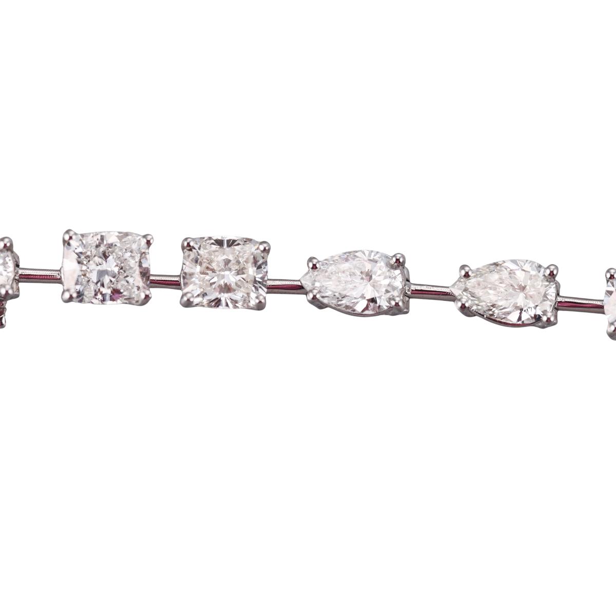 Solid 14k Gold Lab Grown 15.85ctw Diamond Bracelet