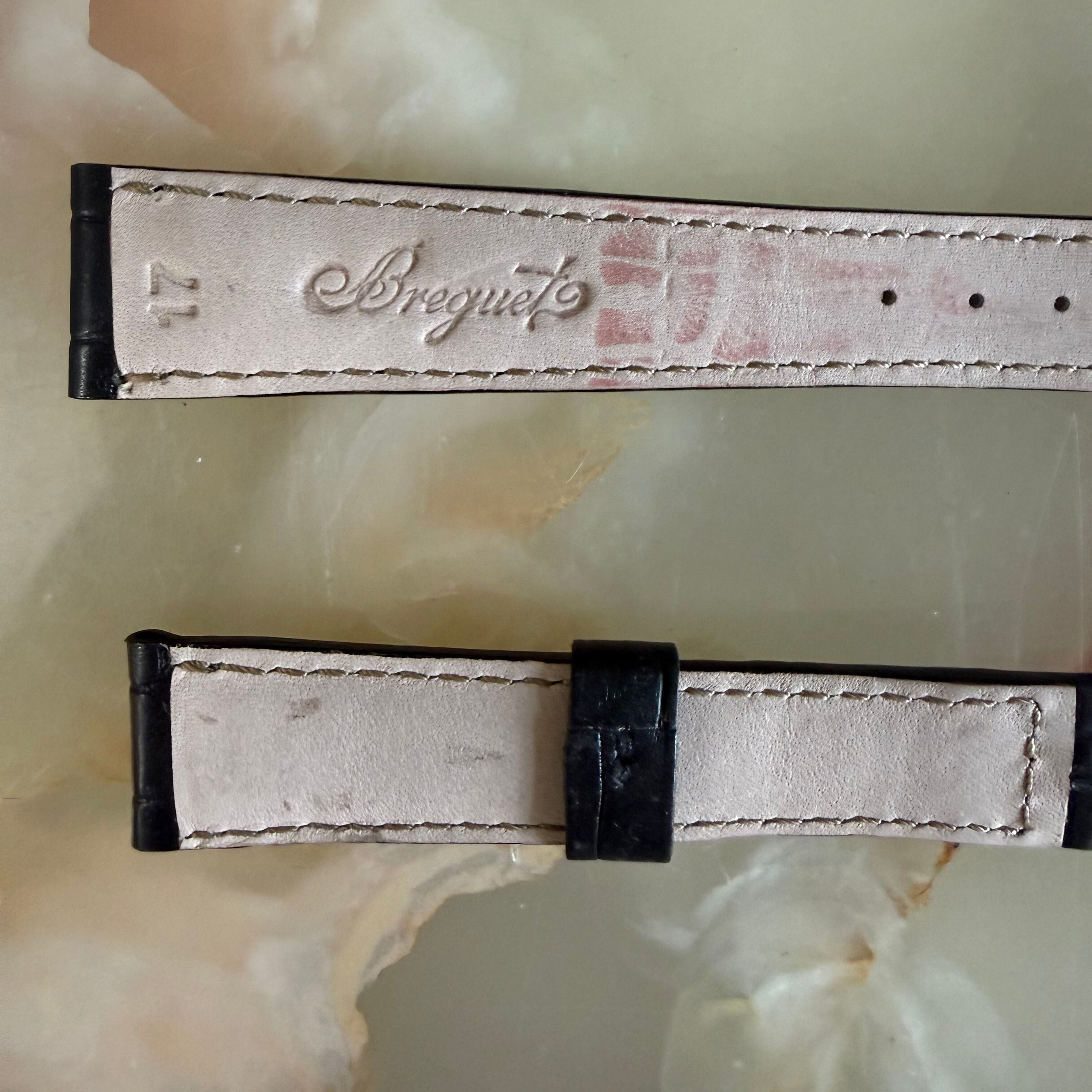 Authentic Breguet Black Alligator Watch Band Strap 17mm