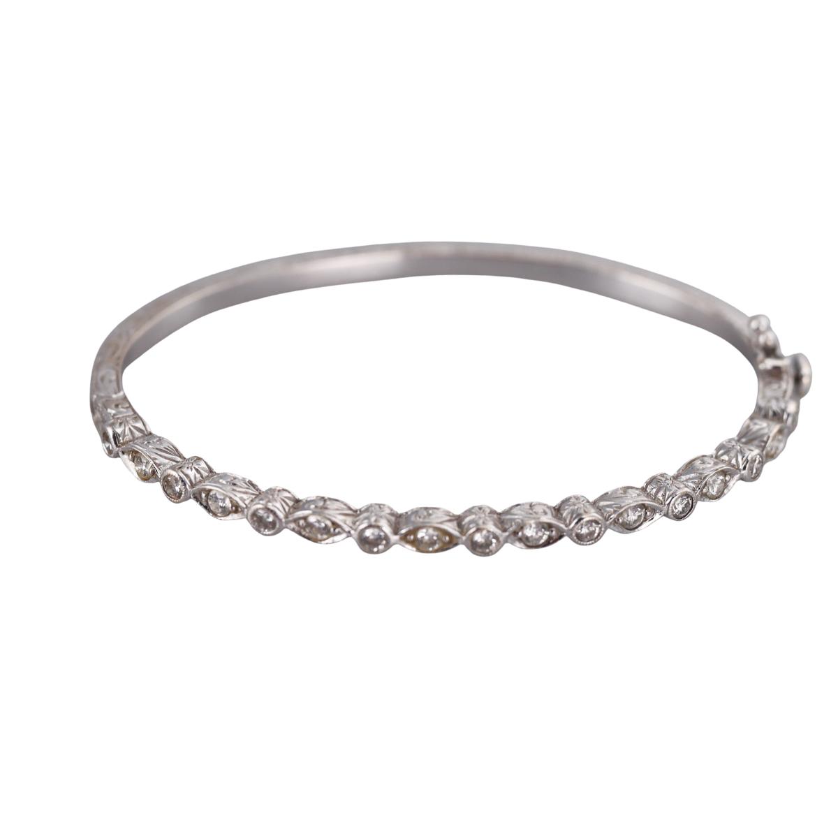 18k Gold Penny Preville Diamond Bangle Bracelet