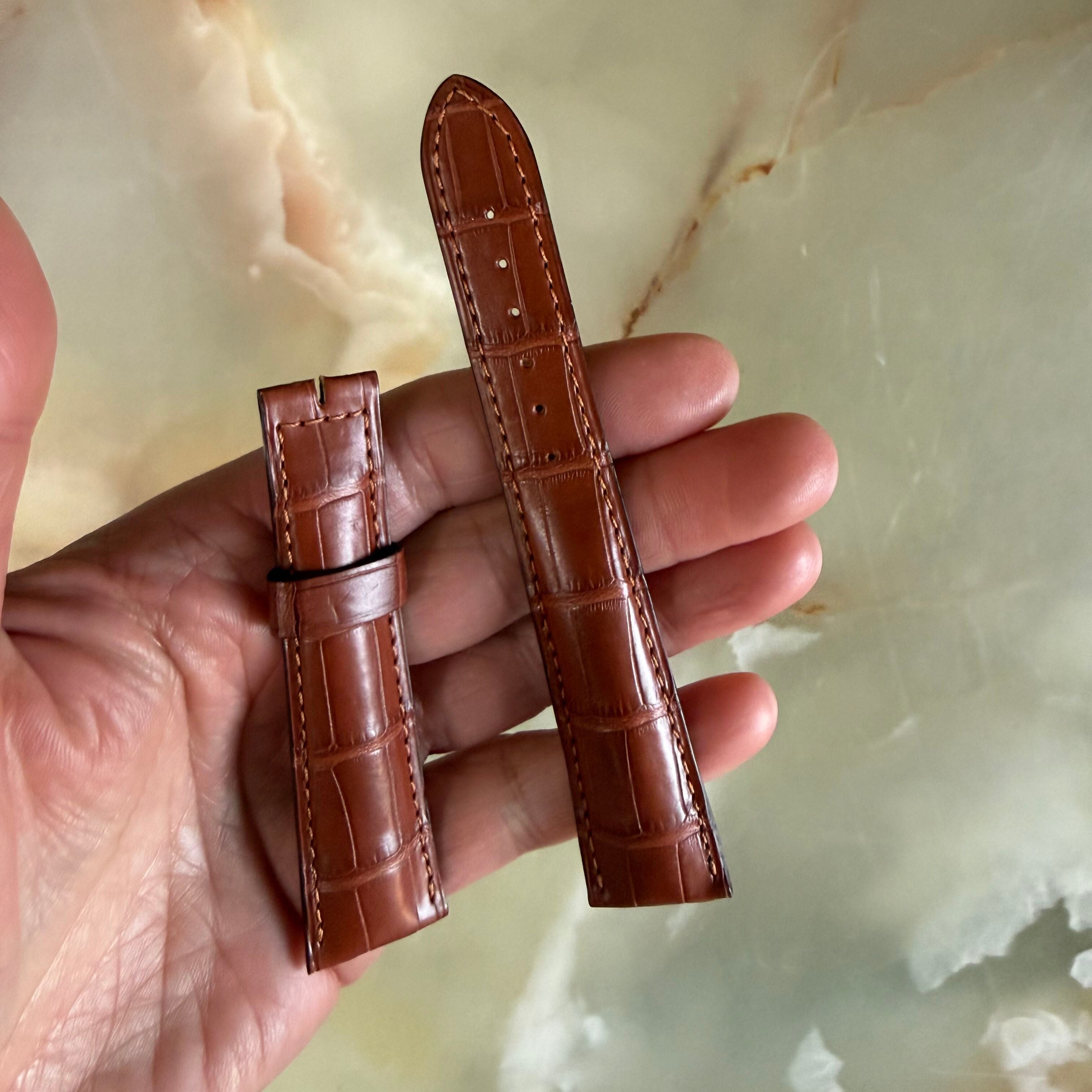 Authentic Breguet Brown Crocodile Padded Watch Band Strap 21mm