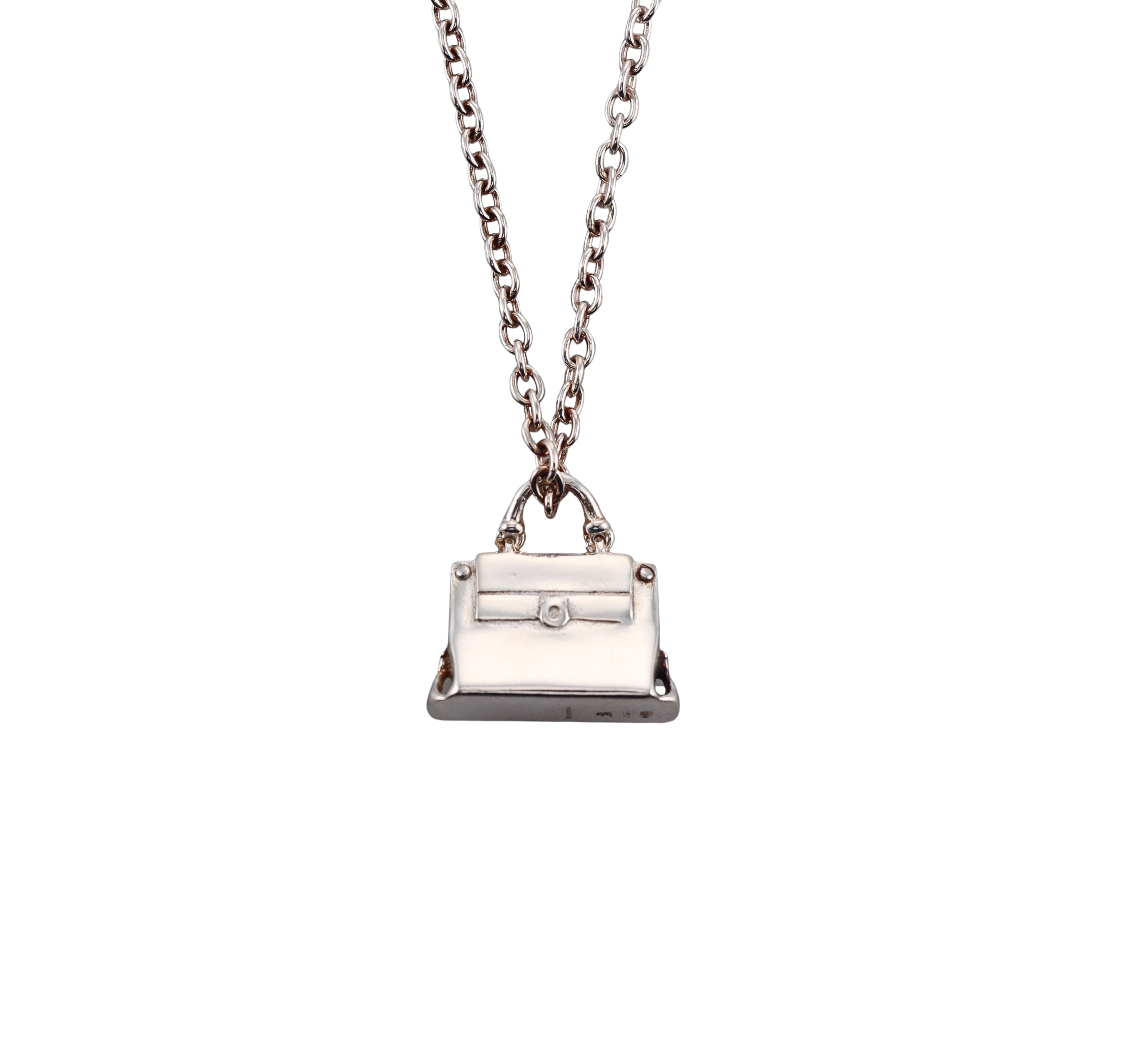 Salvatore Ferragamo Charm Sterling Silver Pendant Necklace 704717