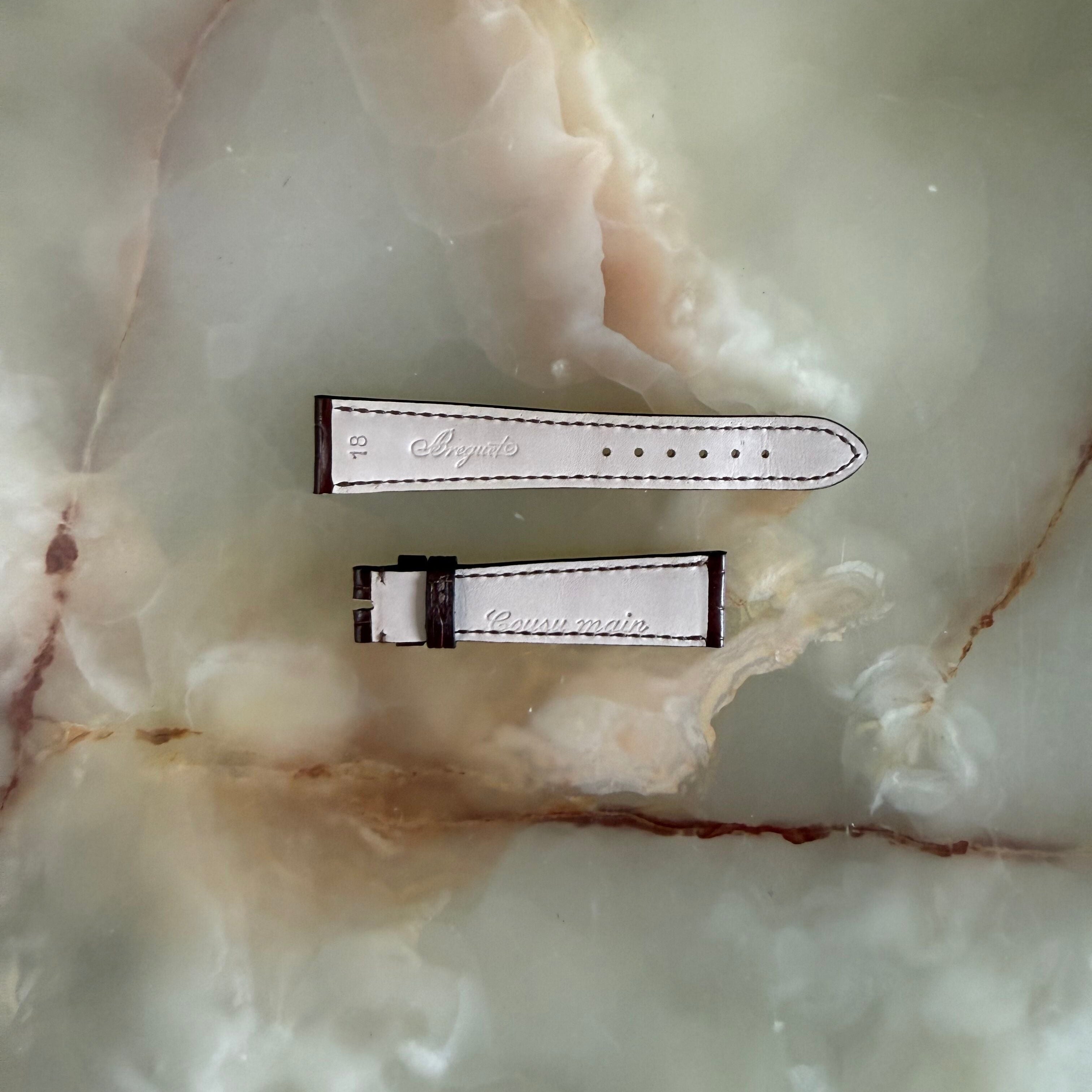 Authentic Breguet Brown Alligator Watch Band Strap 18mm