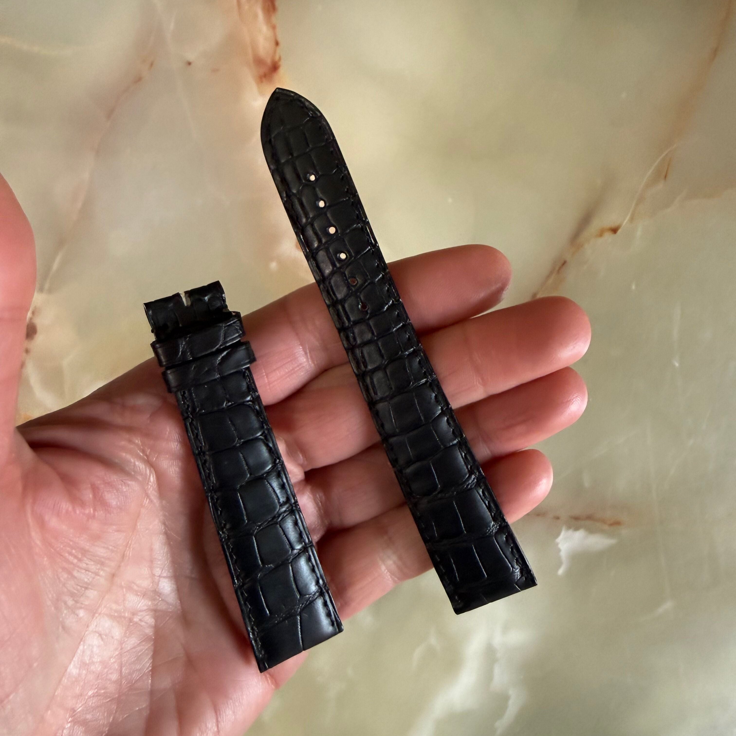 Authentic Breguet Black Alligator Matte Watch Band Strap 20mm