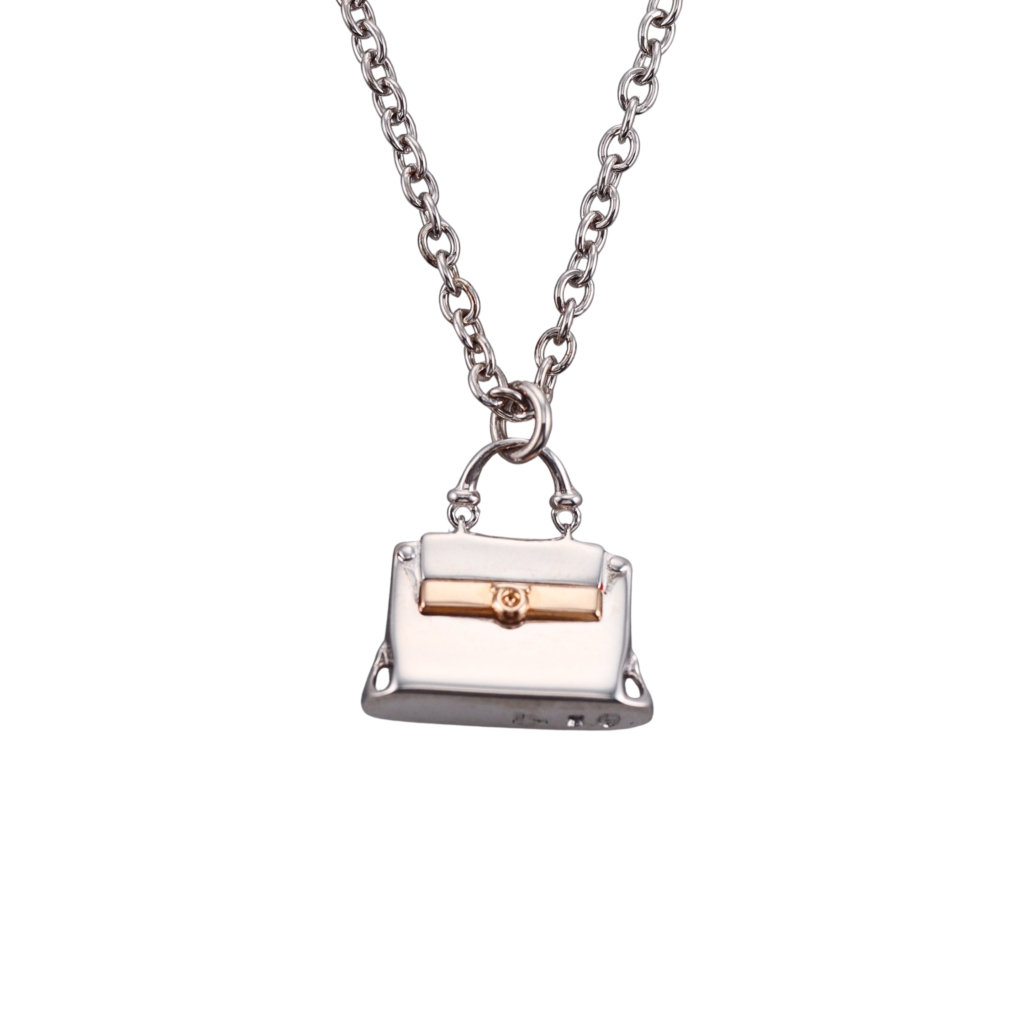 Salvatore Ferragamo Sterling Silver Pendant Necklace 0705112