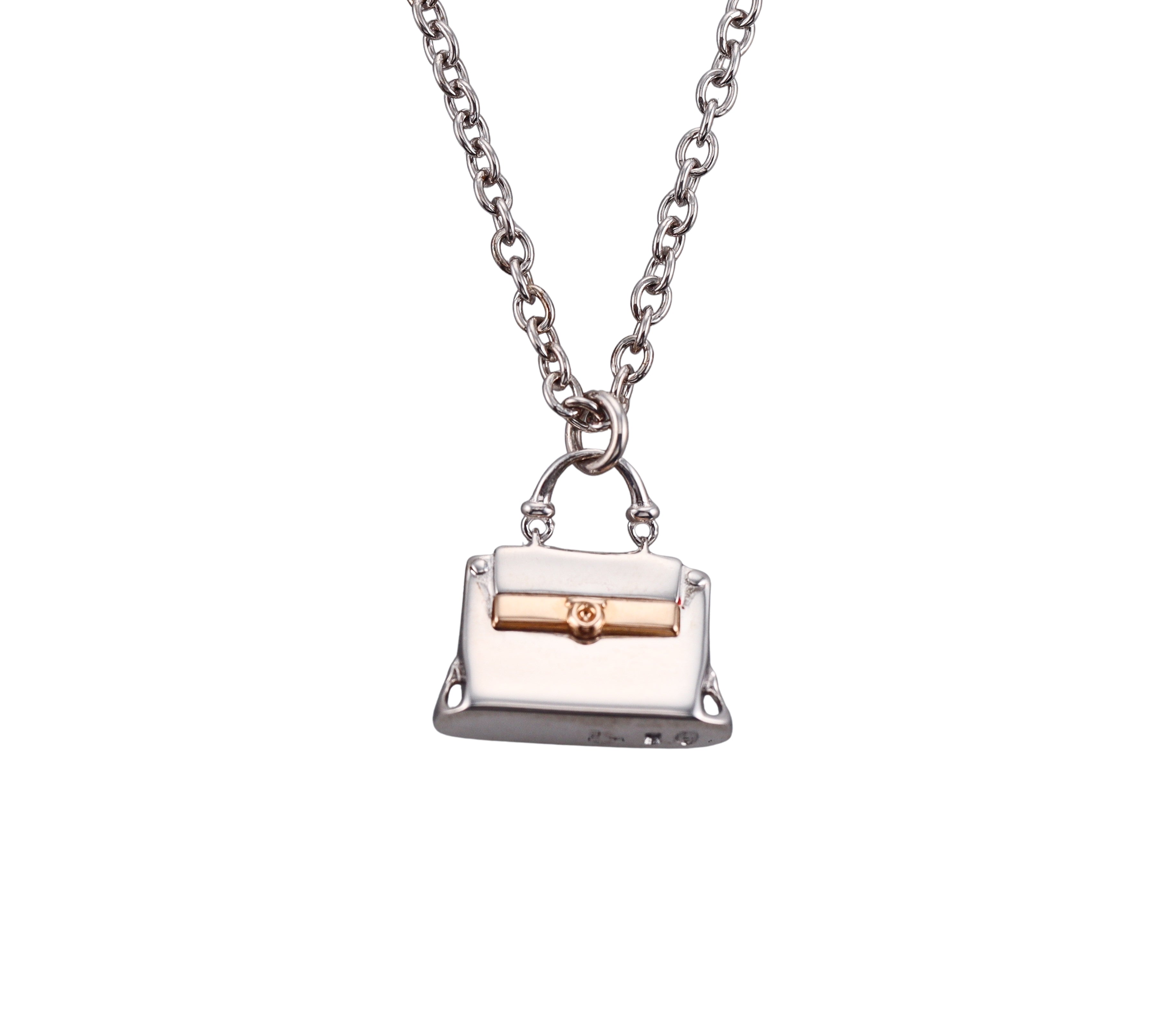 Salvatore Ferragamo Sterling Silver Pendant Necklace 0705112