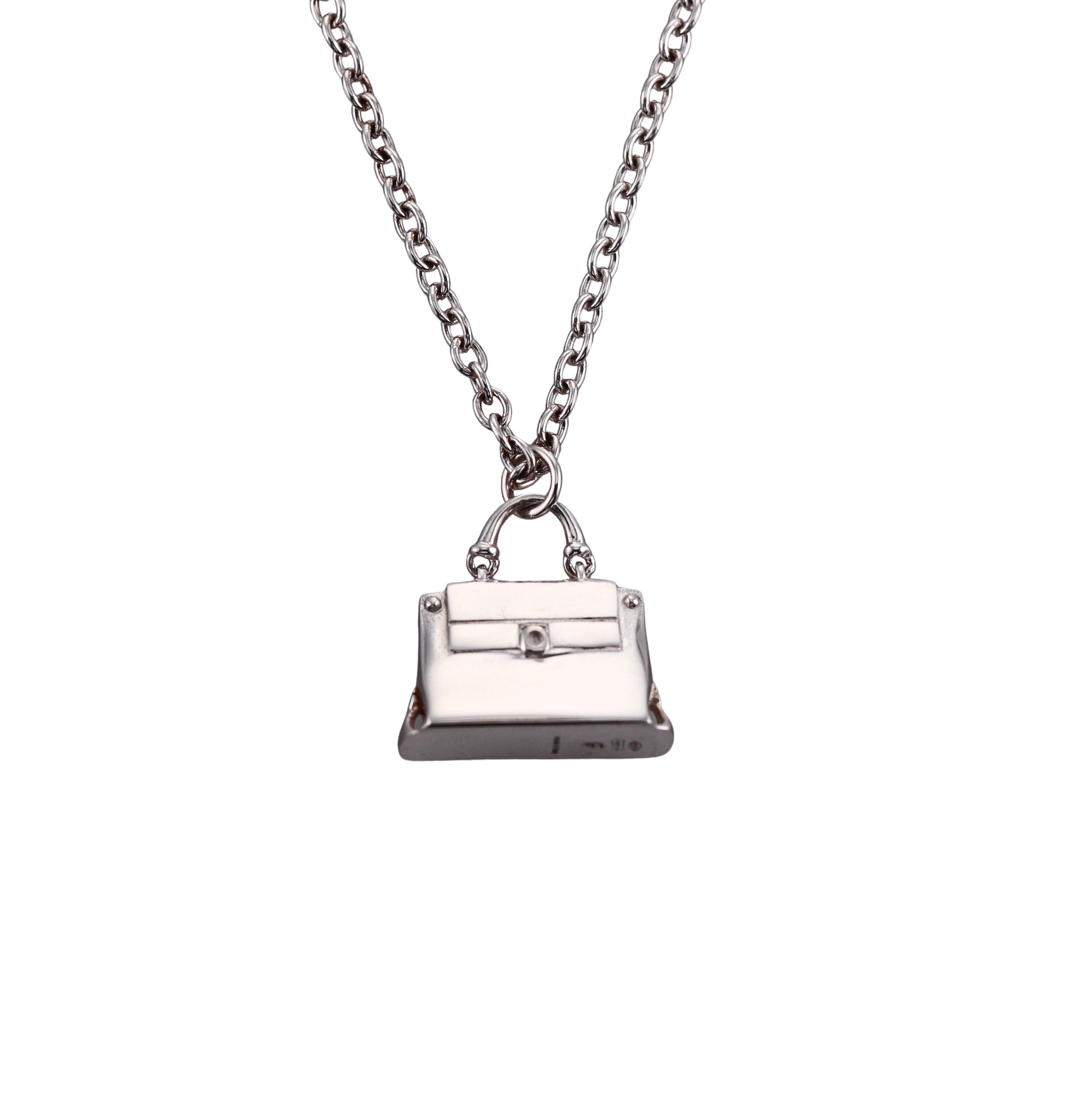 Salvatore Ferragamo Sterling Silver Pendant Necklace 704716