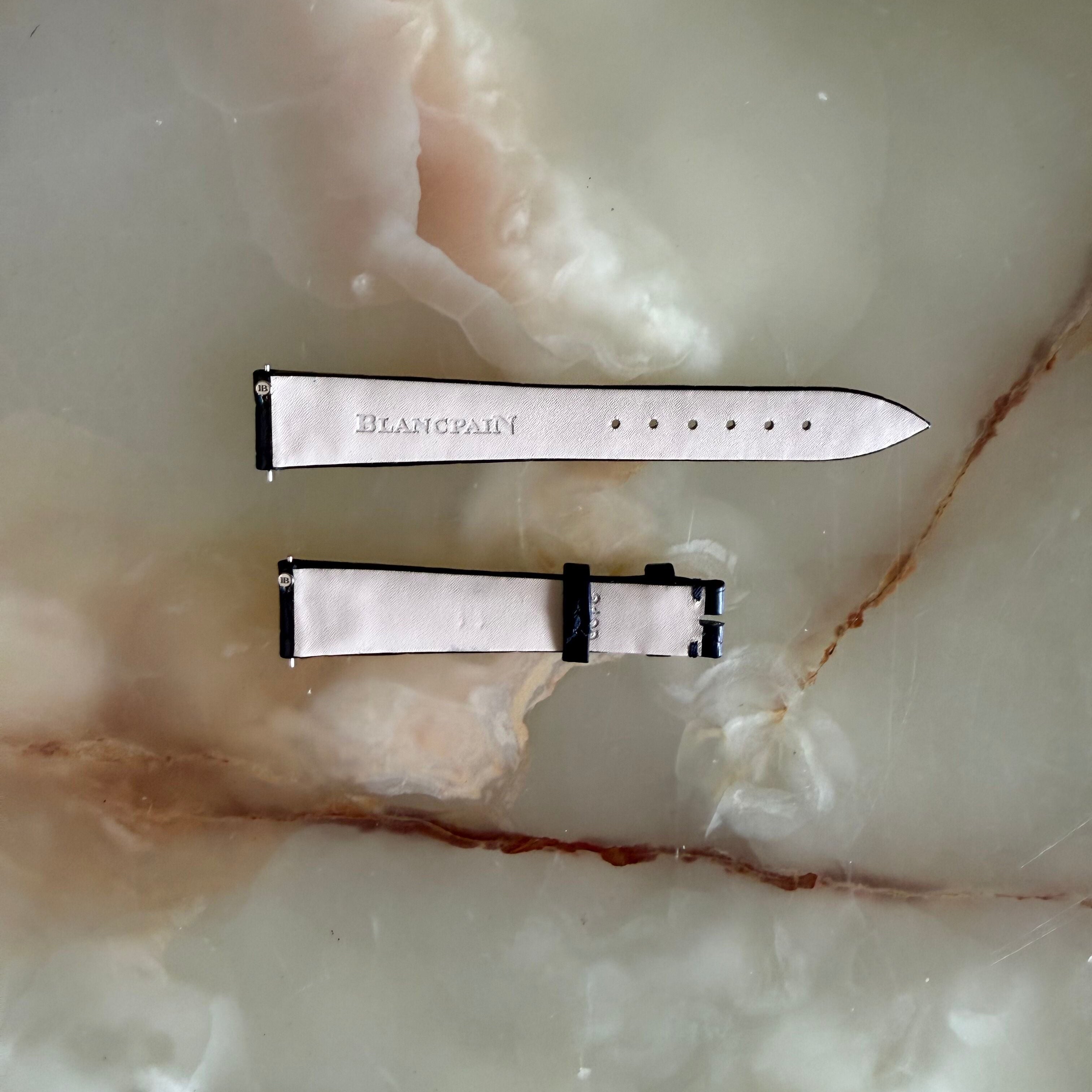 Authentic Blancpain Navy Alligator Watch Band Strap 15.45mm