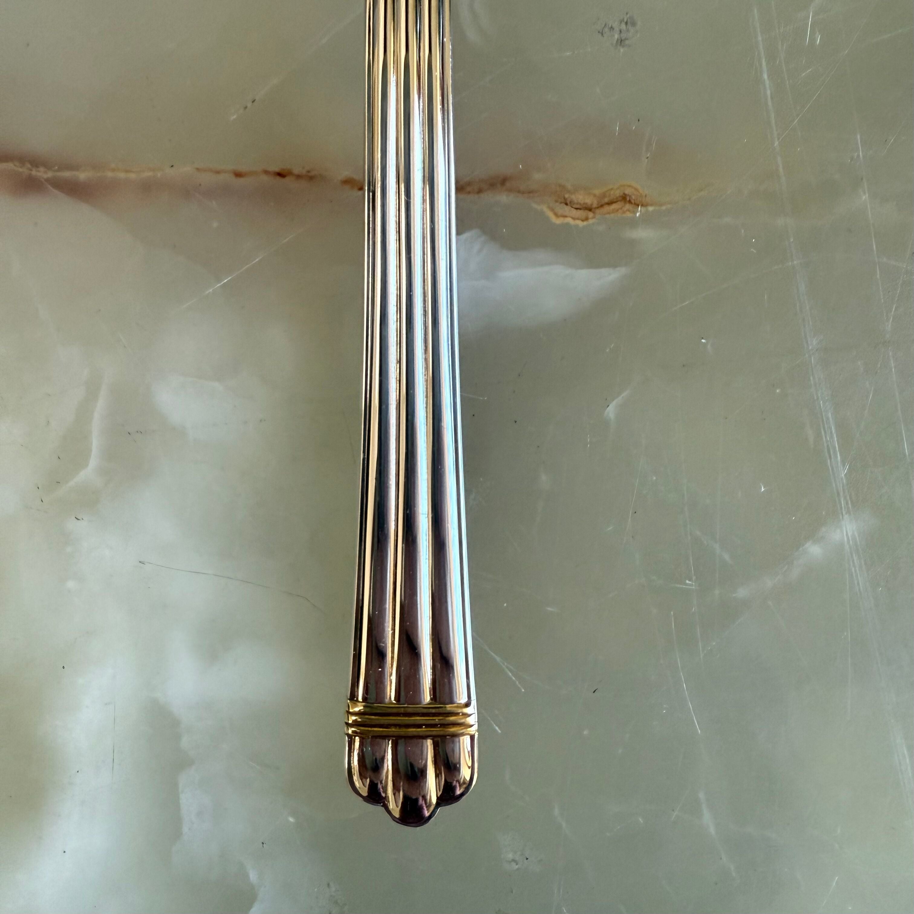 Christofle Aria Gold Ring Silver Plated Two-Piece Children’s Flatware Set