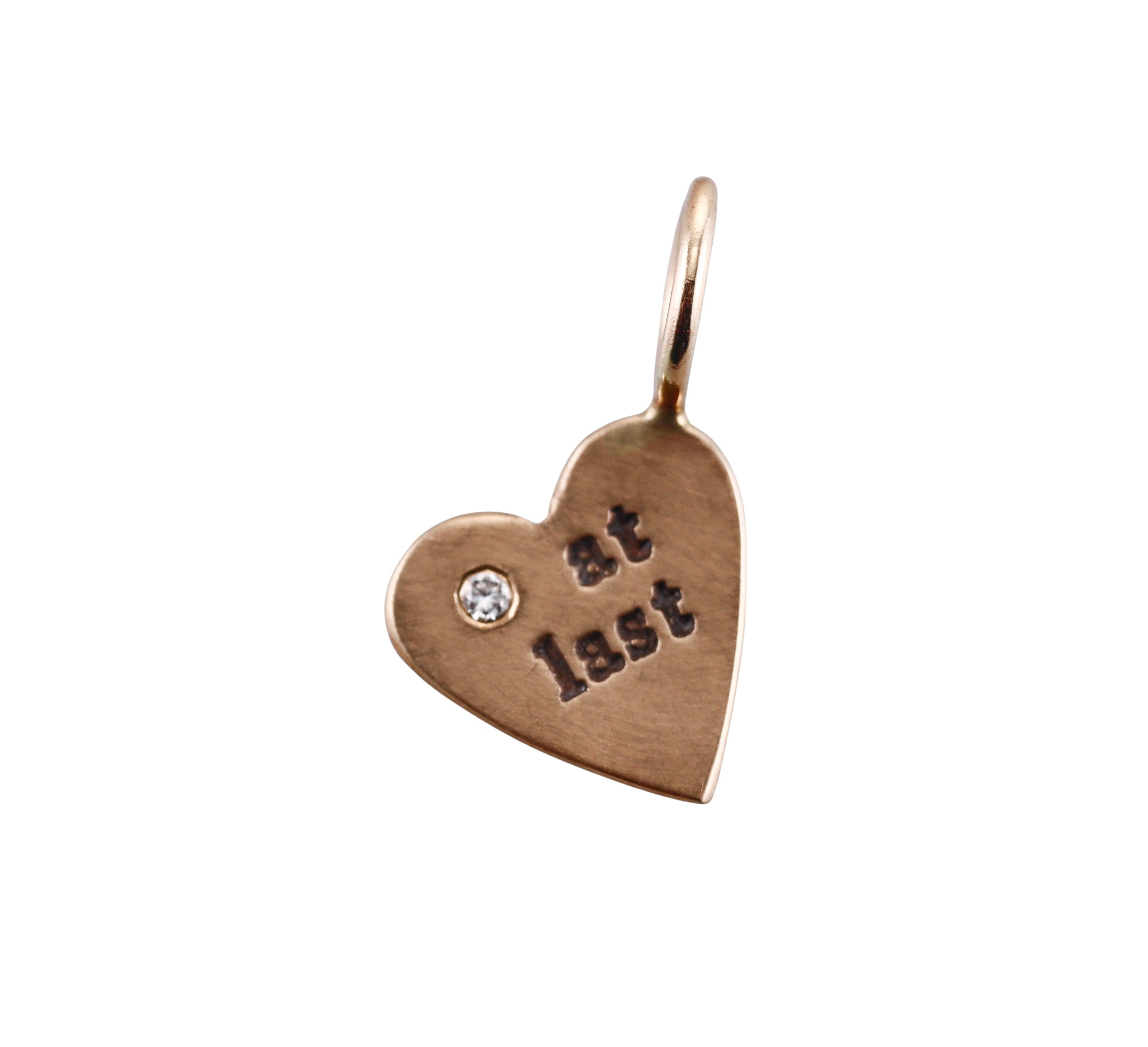 Heather Moore 14k Diamond At Last Heart Charm & Eye Catching Gemstones