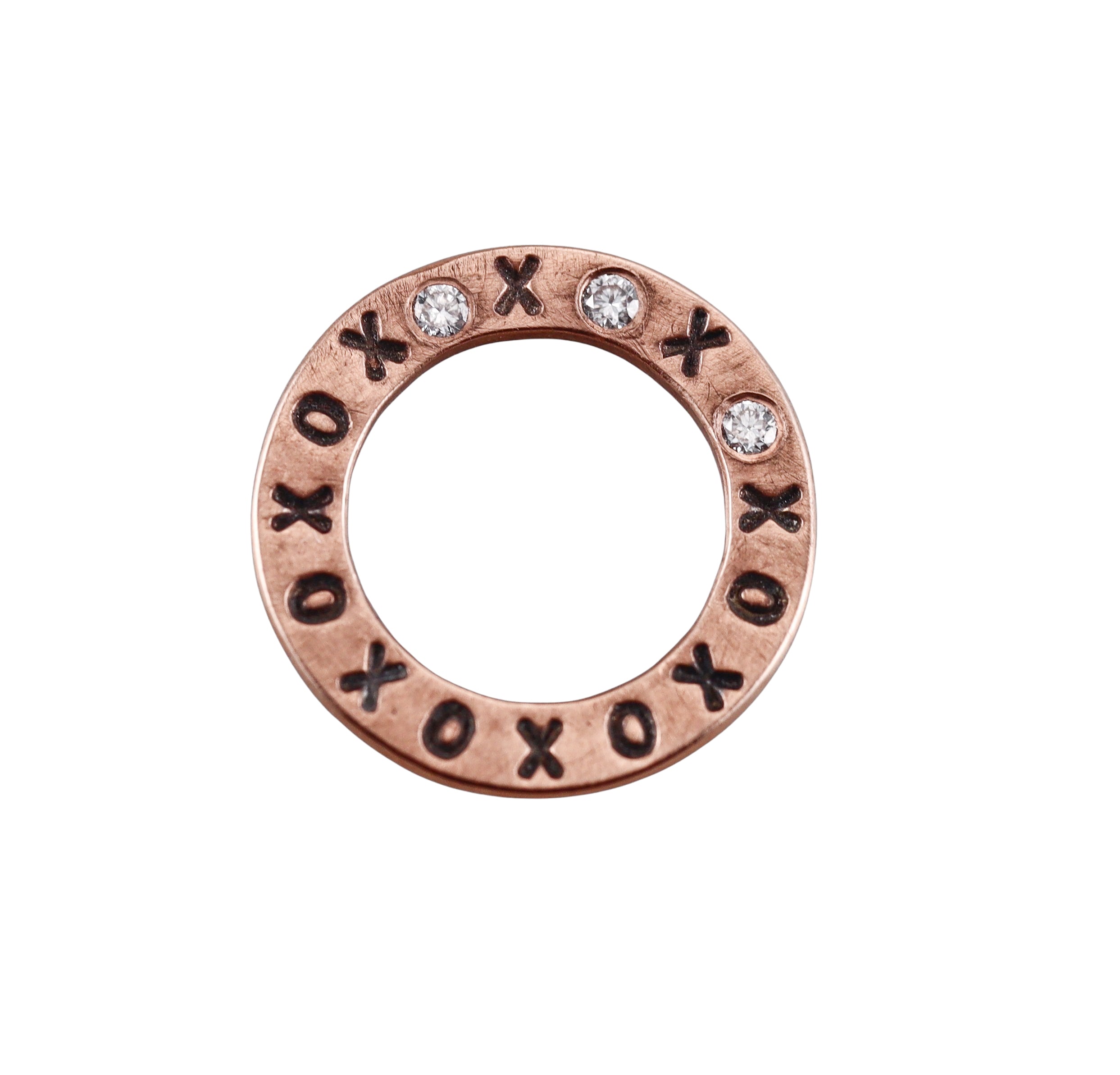Heather Moore 14k Diamond XOXO Open Circle & Eye Catching Gemstones