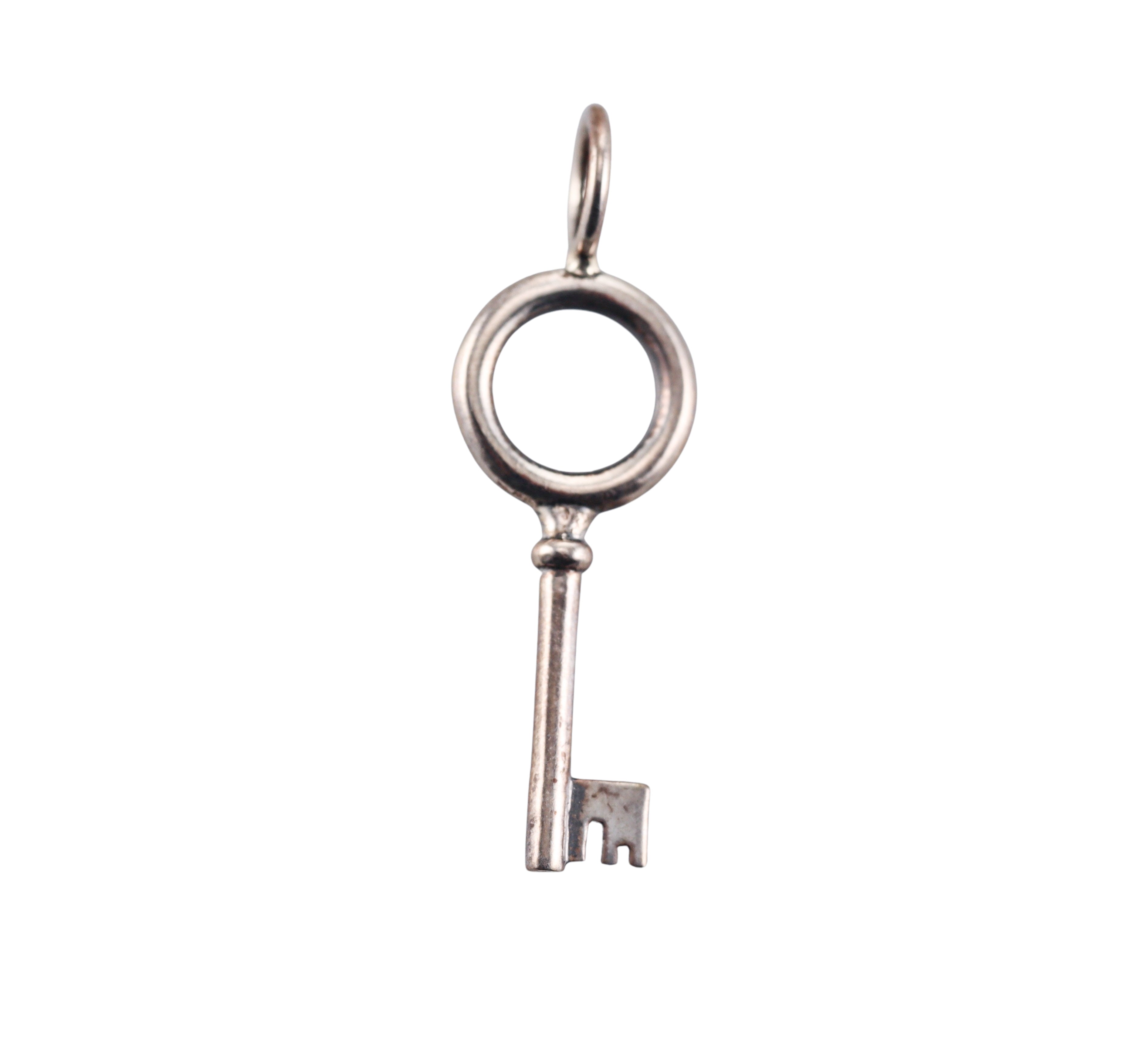 Heather Moore Sterling Skate Key & 14k Gold Eye Catching Gemstone Charm