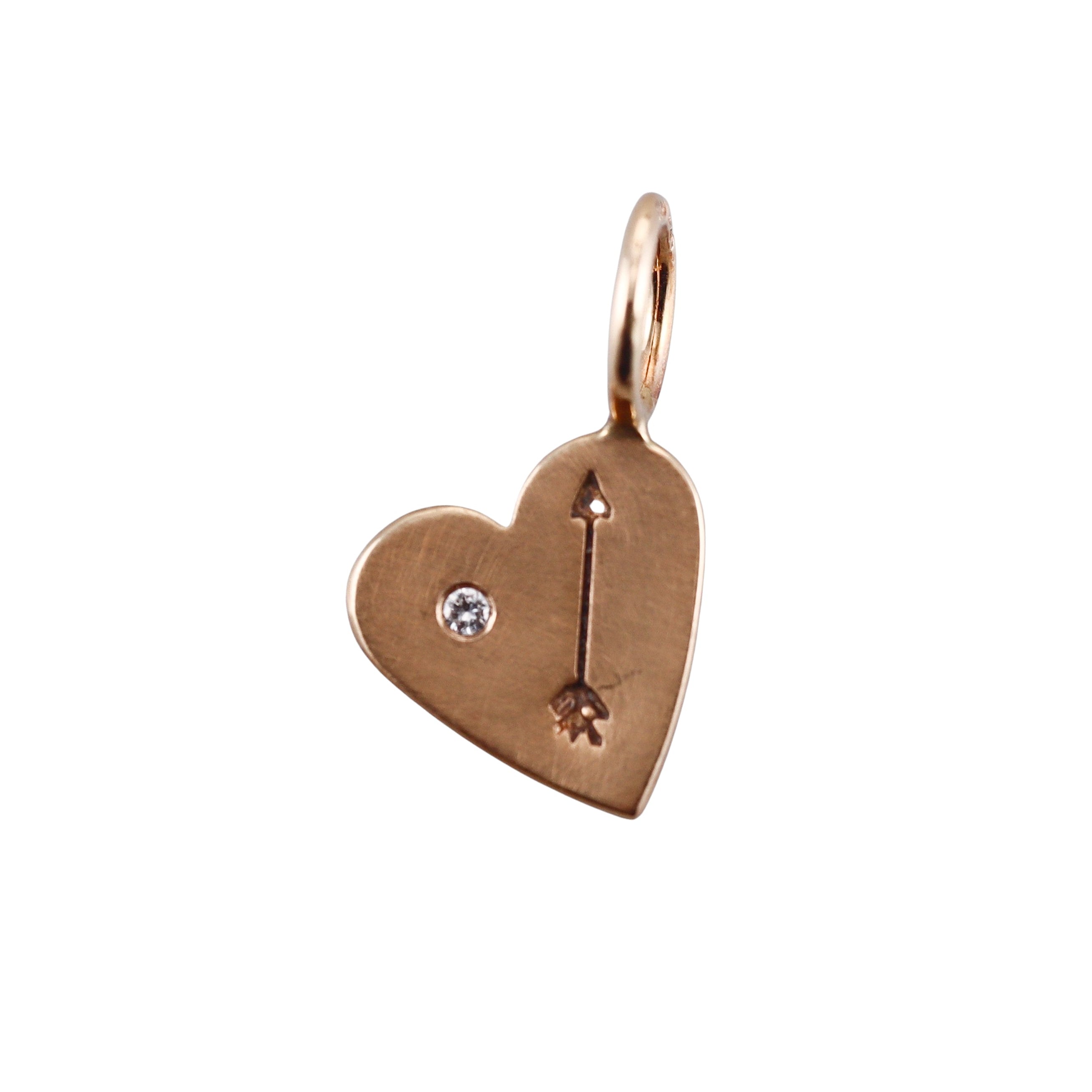 Heather Moore 14k Arrow Heart Charm