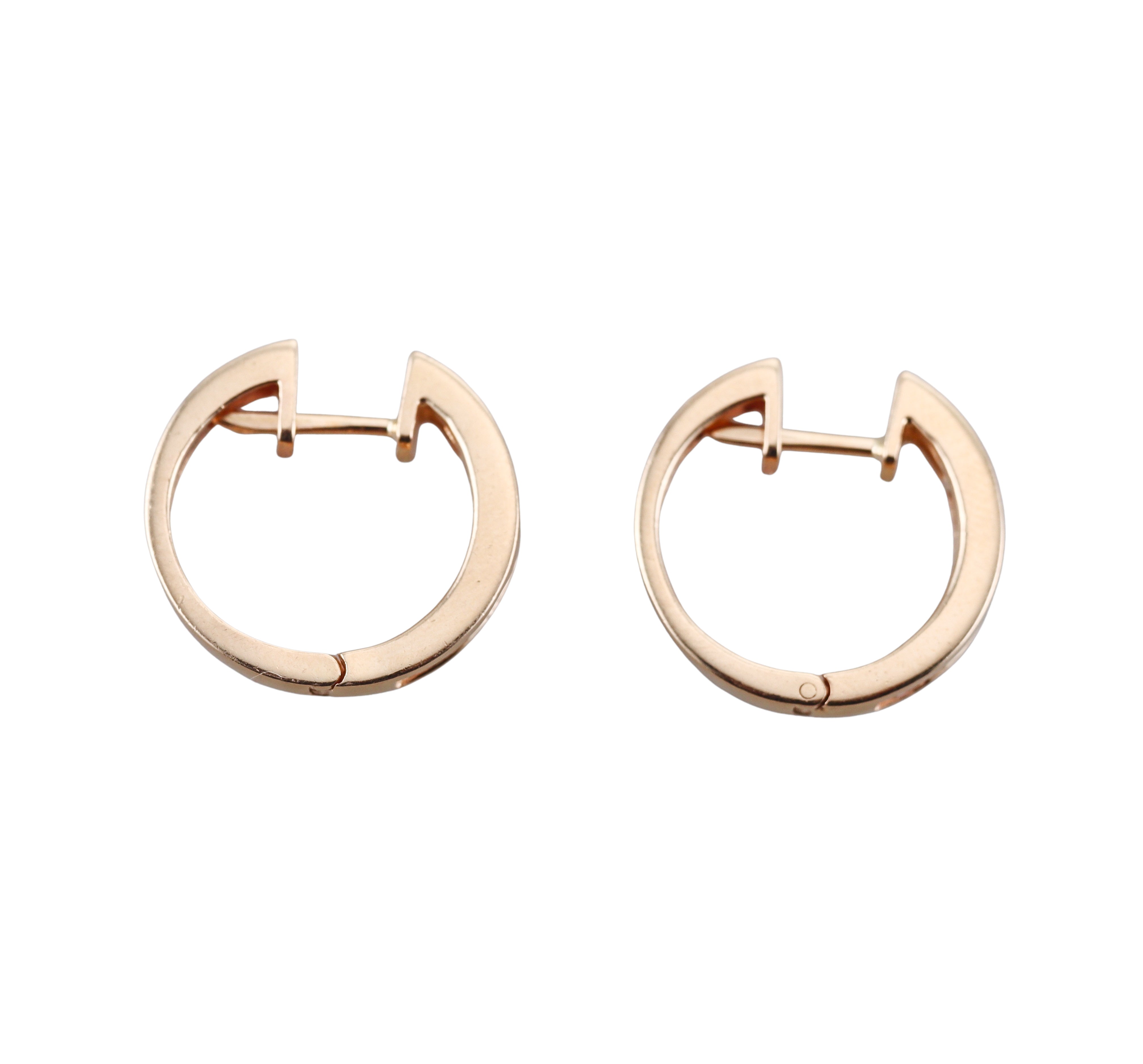 14k Gold Diamond Hoop Earrings
